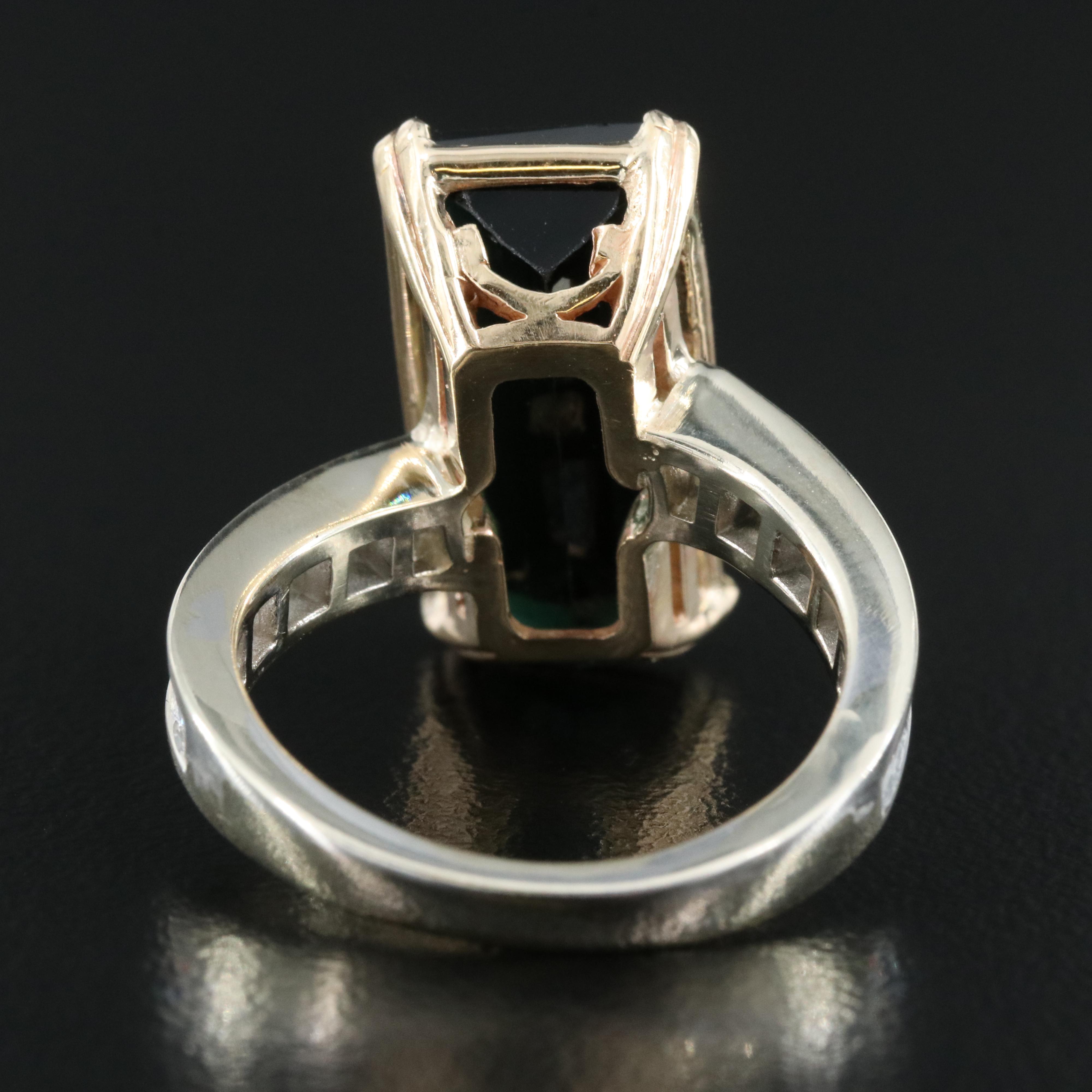 14K 8.93 CT Tourmaline and 1.04  CTW Diamond Ring