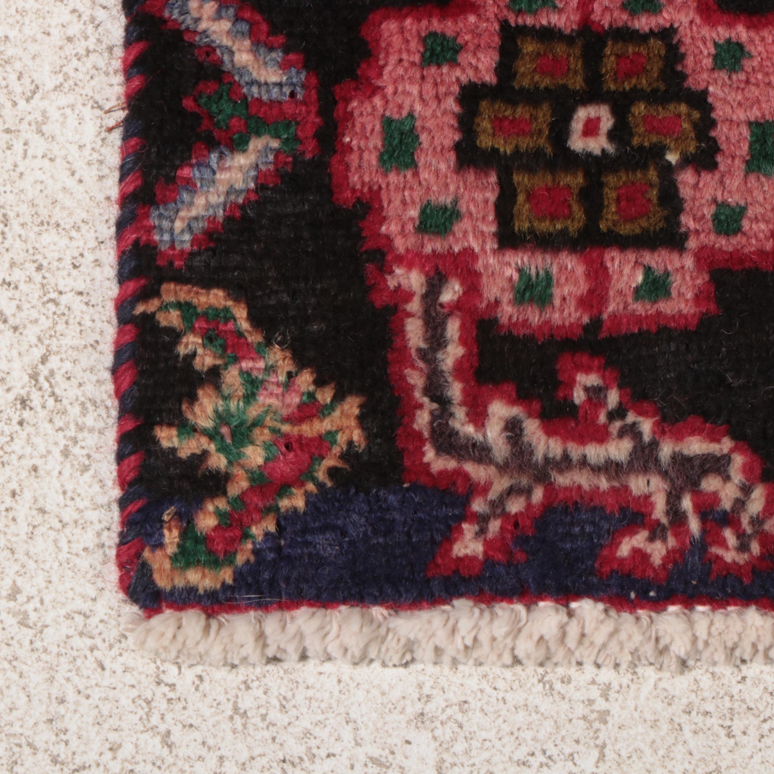 3'6 x 11'1 Hand-Knotted Persian Karaja Long Rug