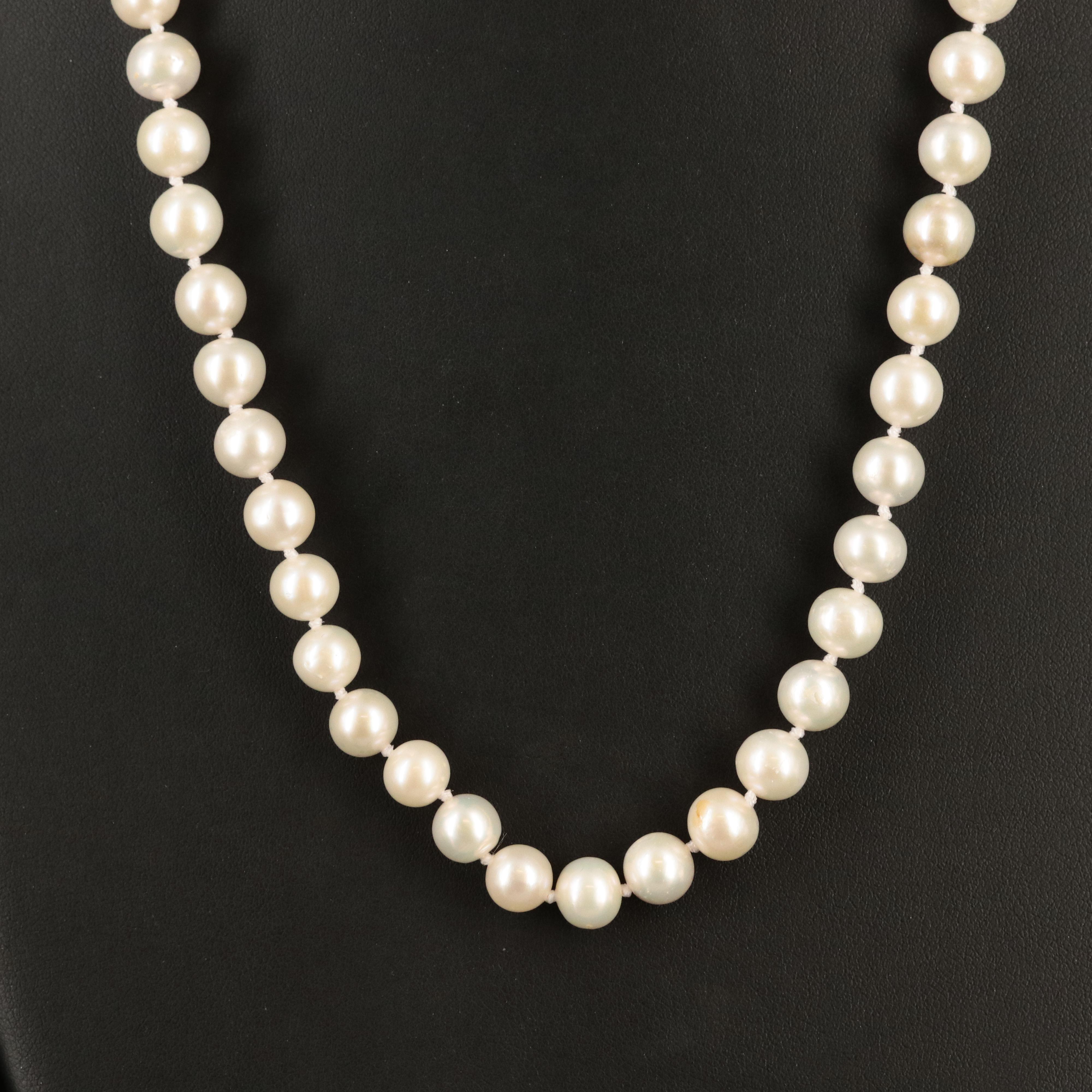 Pearl Necklace with 14K Clasp