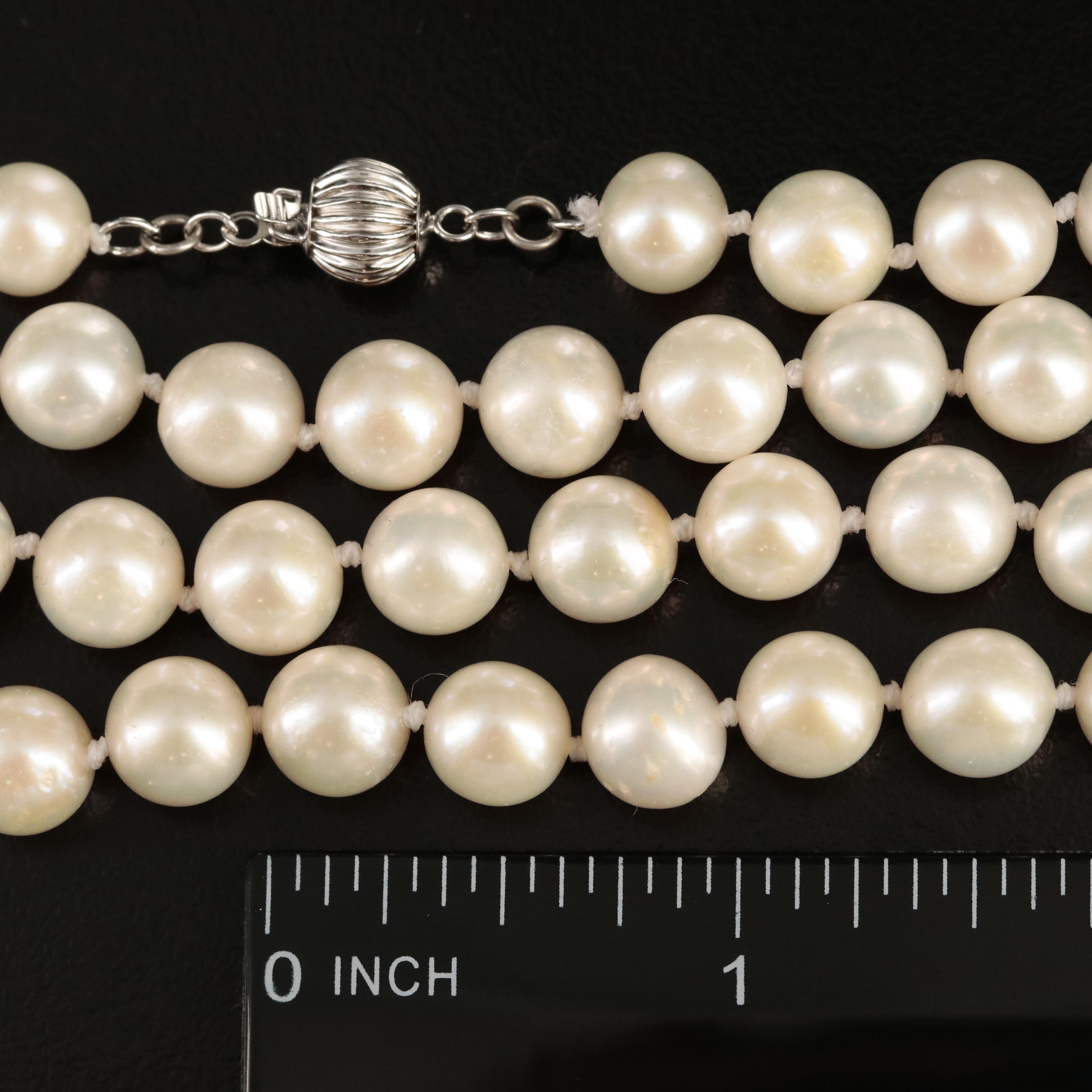 Pearl Necklace with 14K Clasp