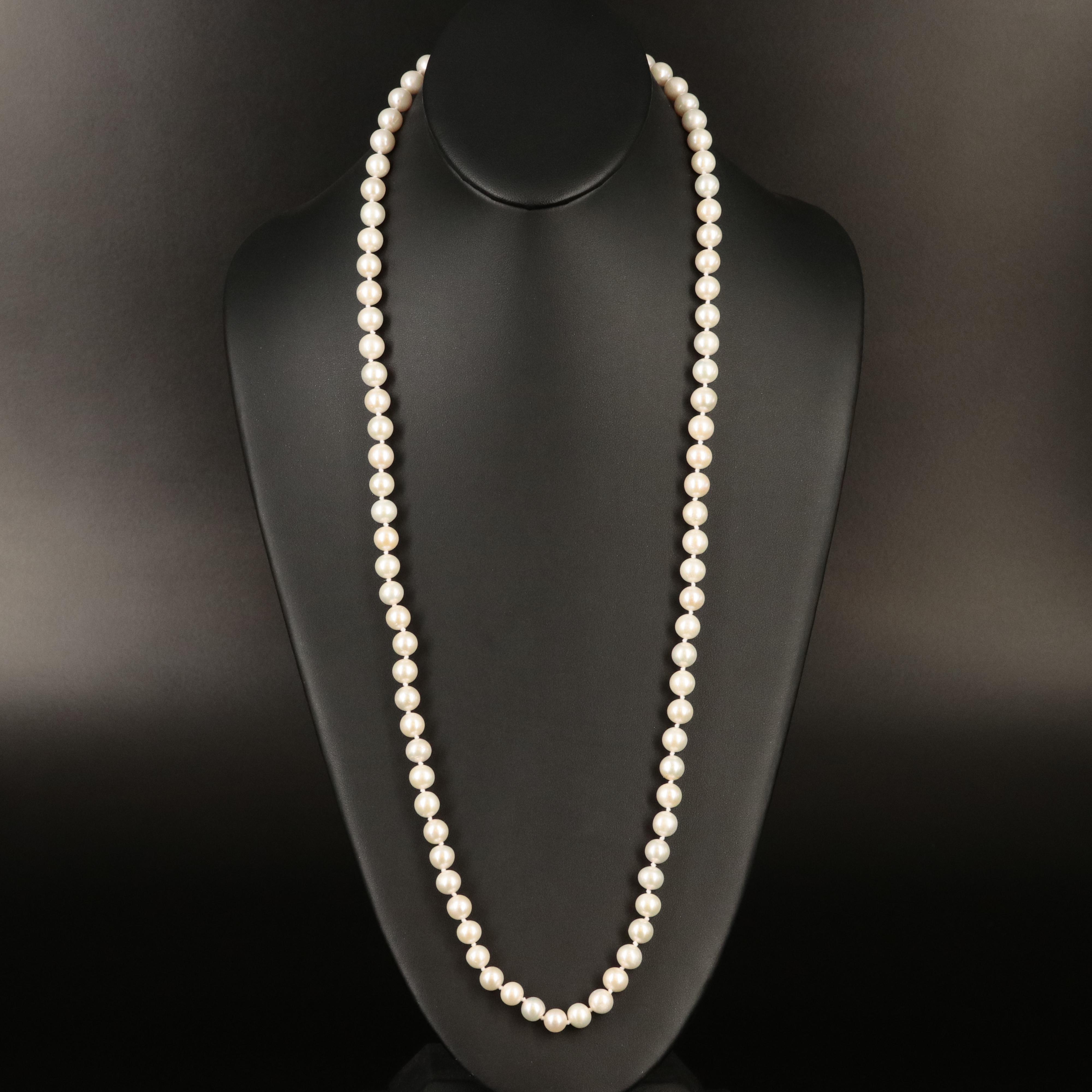 Pearl Necklace with 14K Clasp