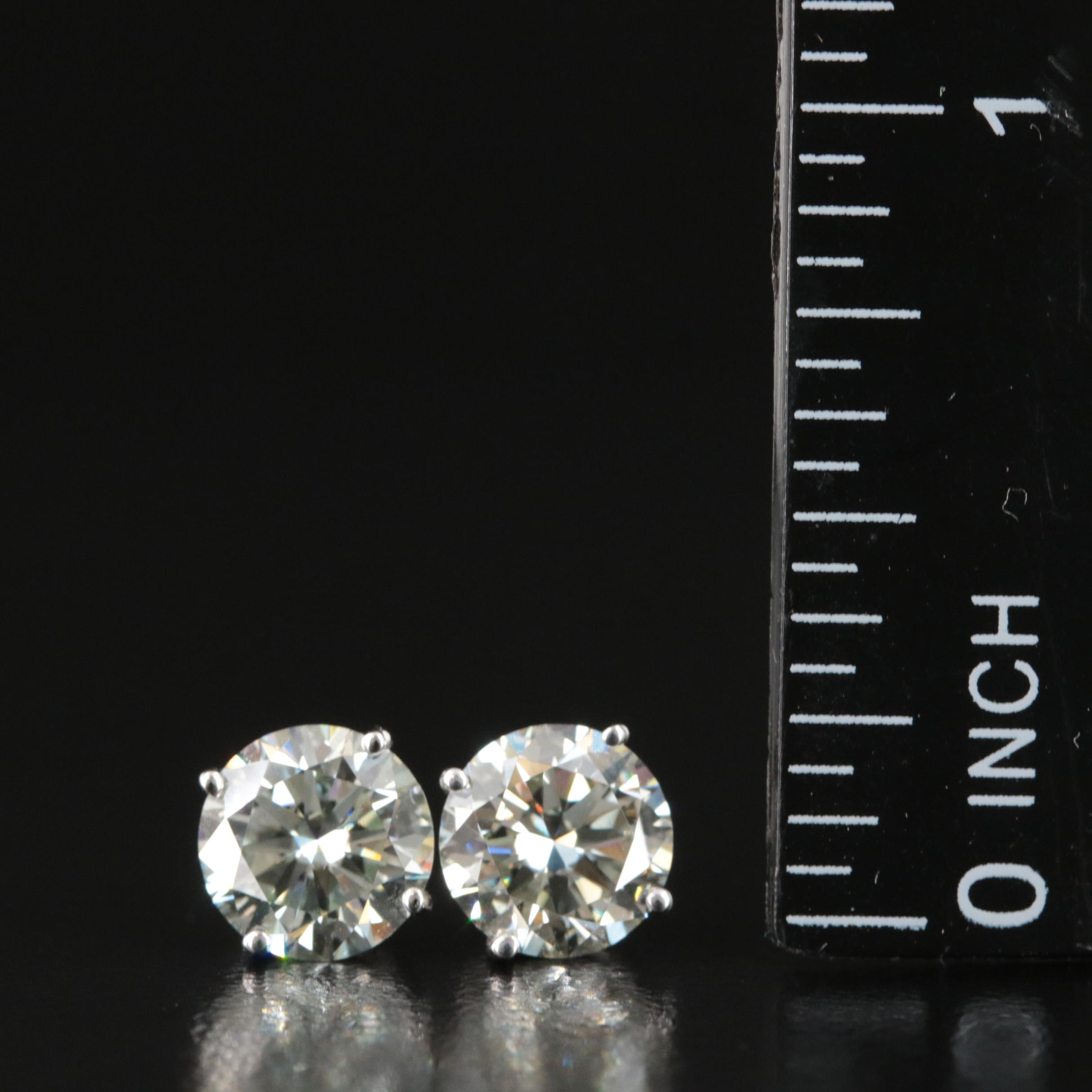 Platinum 2.91 CTW Lab Grown Diamond Stud Earrings