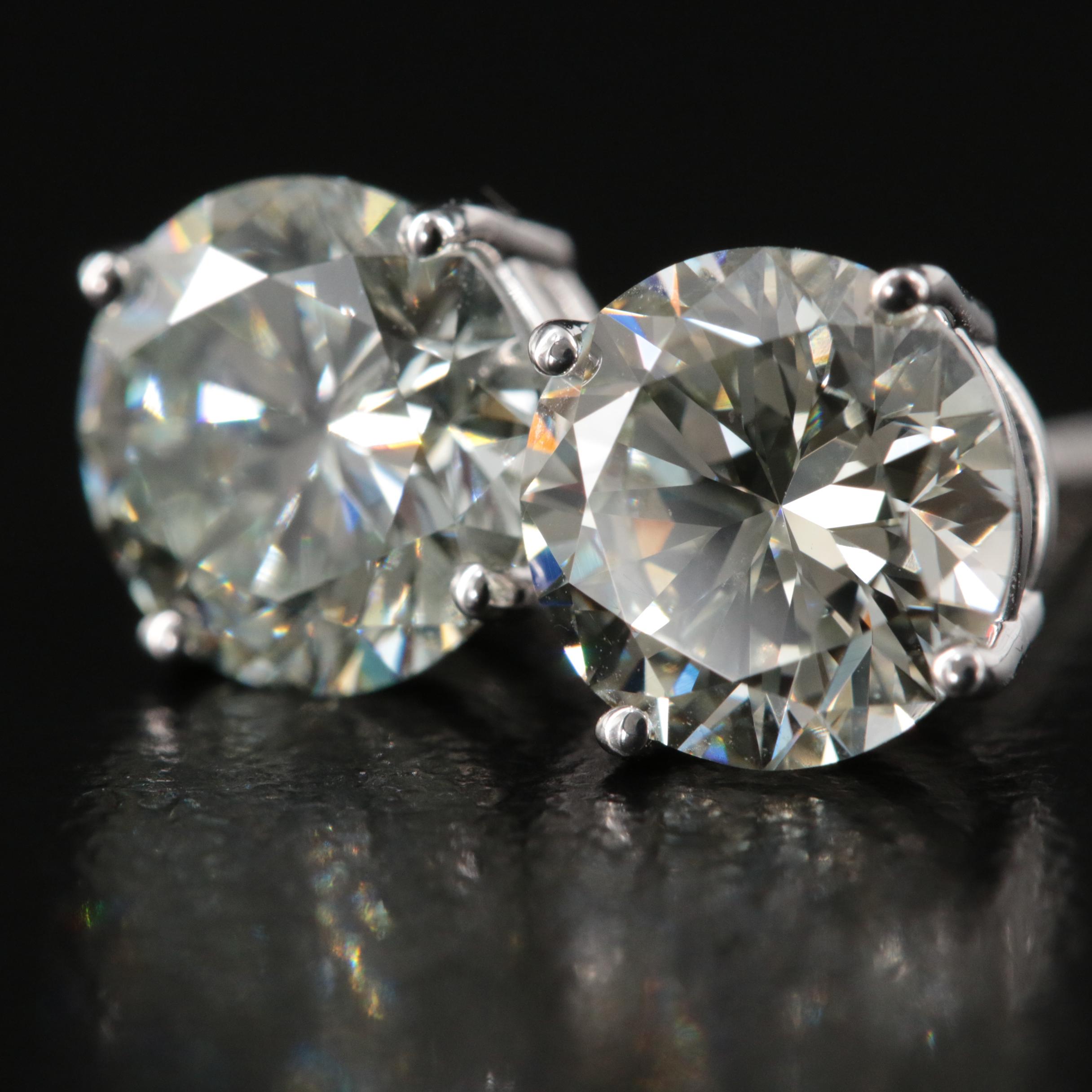 Platinum 2.91 CTW Lab Grown Diamond Stud Earrings