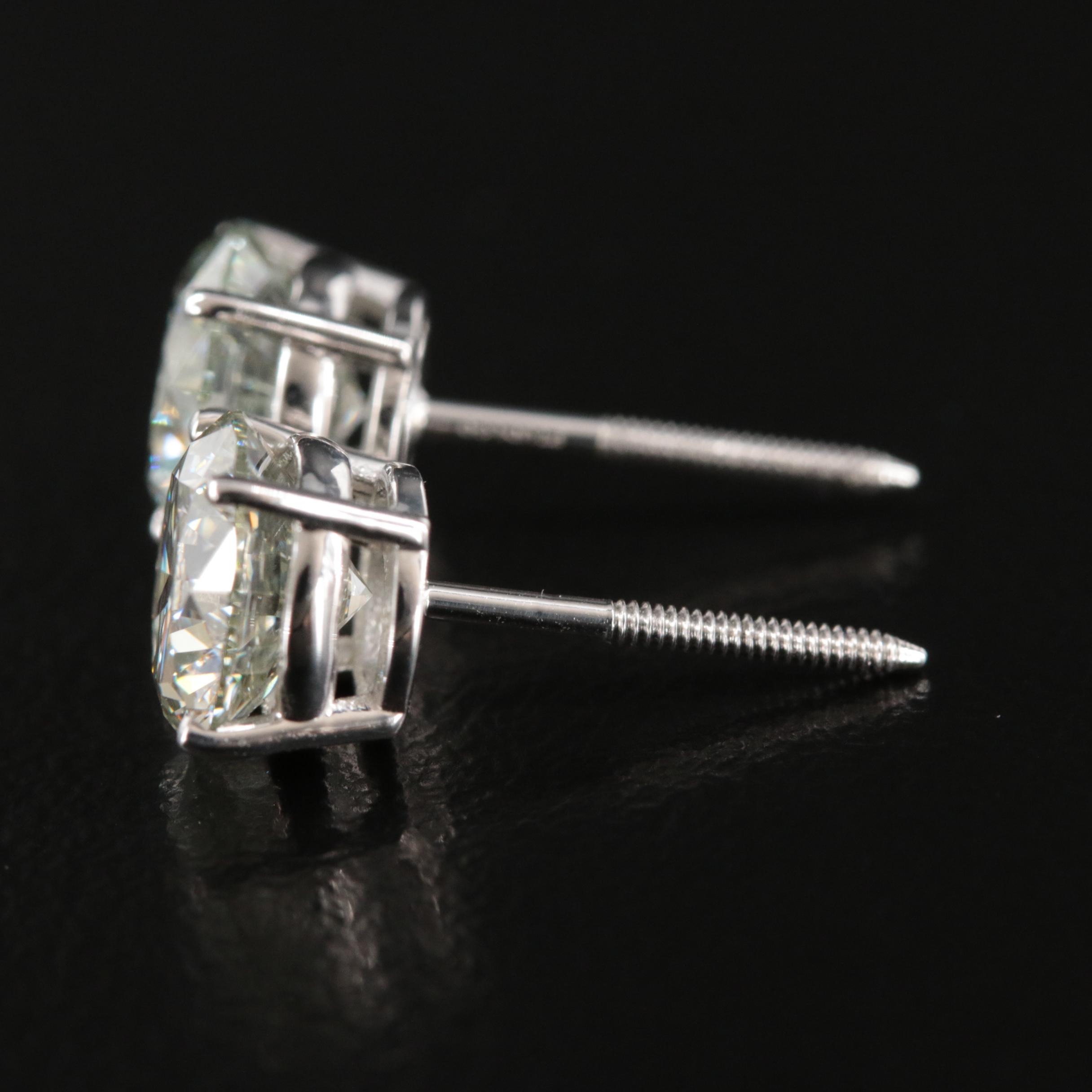 Platinum 2.91 CTW Lab Grown Diamond Stud Earrings