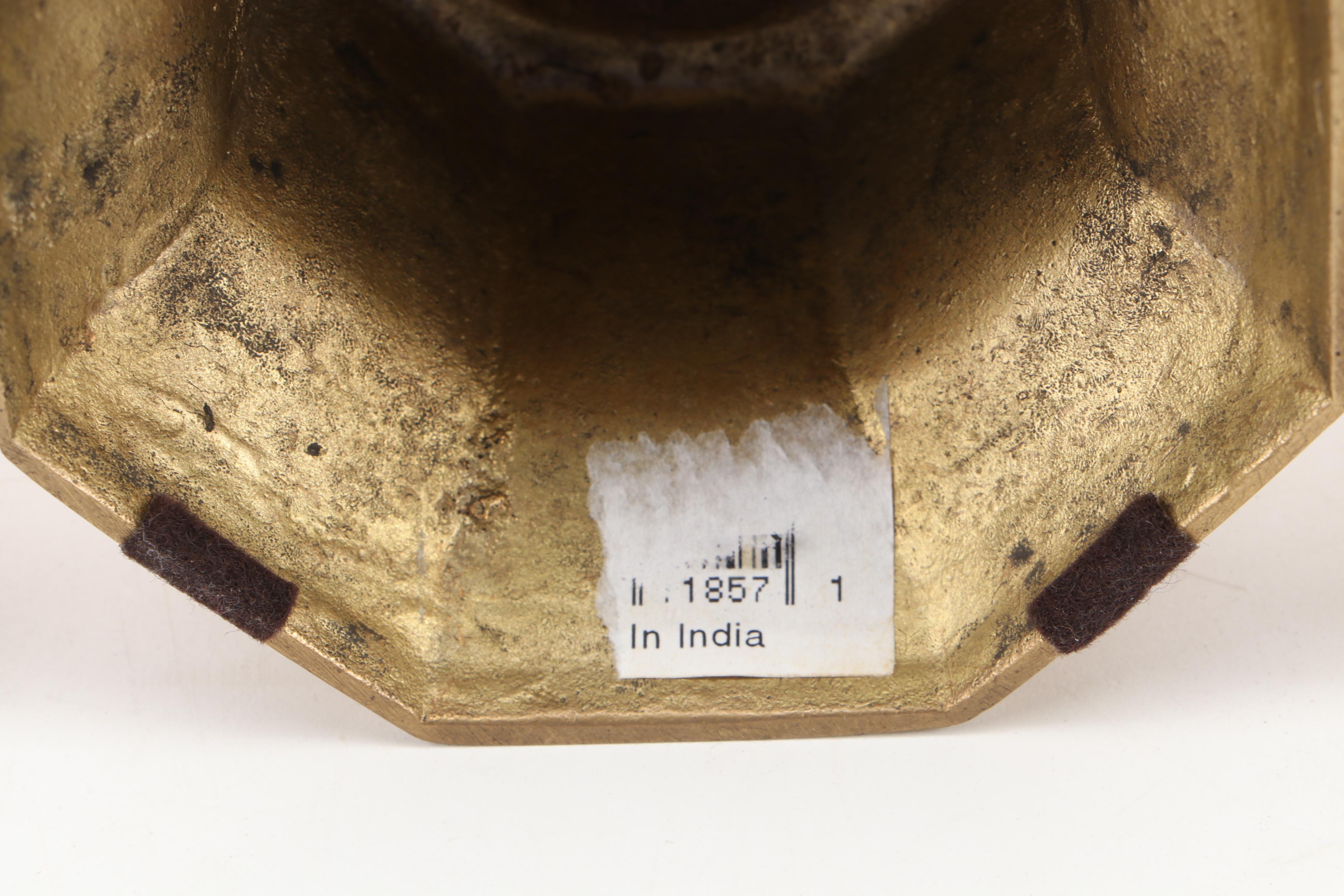 Indian Brass Graduating Column Candlestick Collection