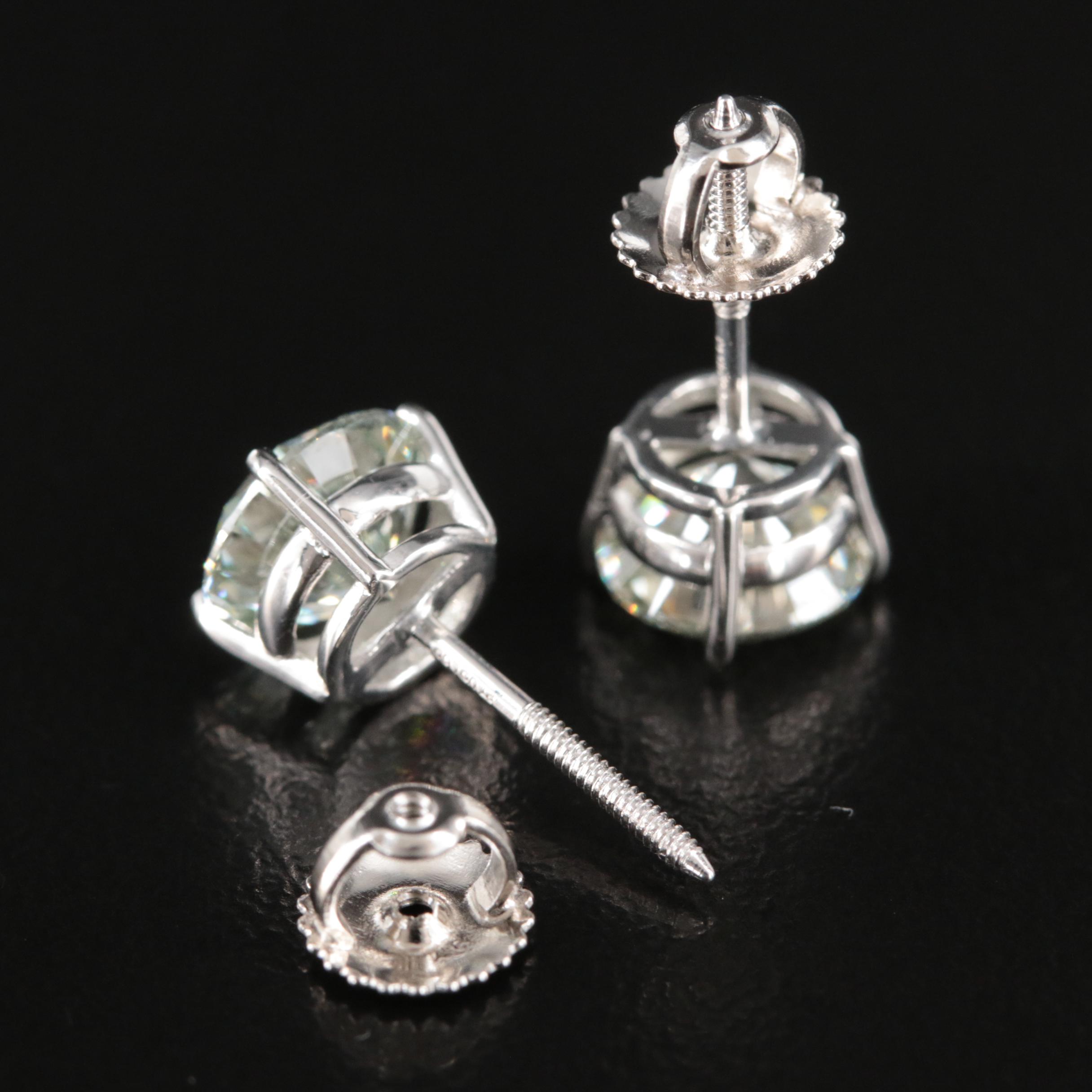 Platinum 2.91 CTW Lab Grown Diamond Stud Earrings