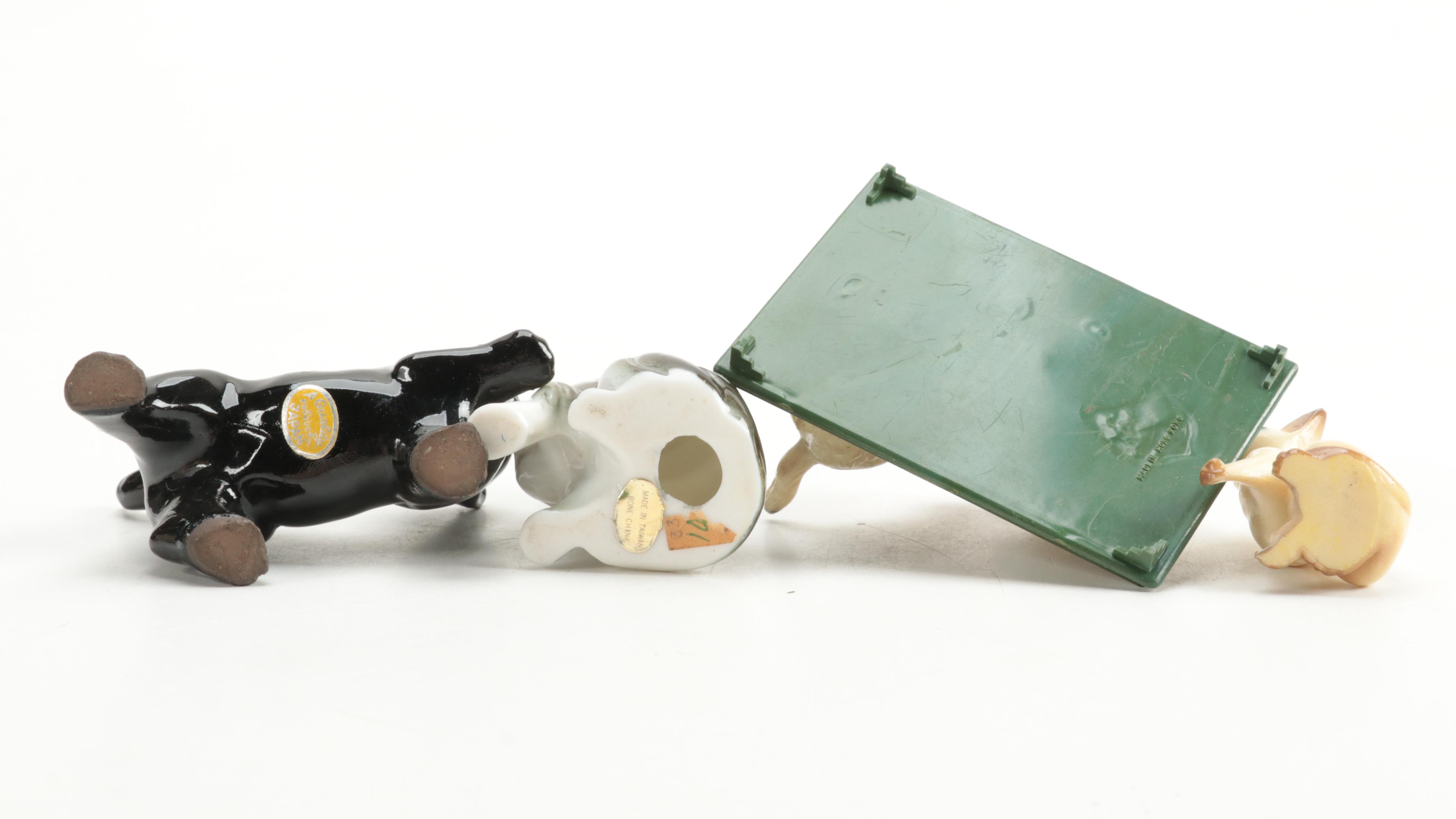 Brinns With Other Ceramic, Bone China, and Plastic Cat Figurines, Mid-20th C.