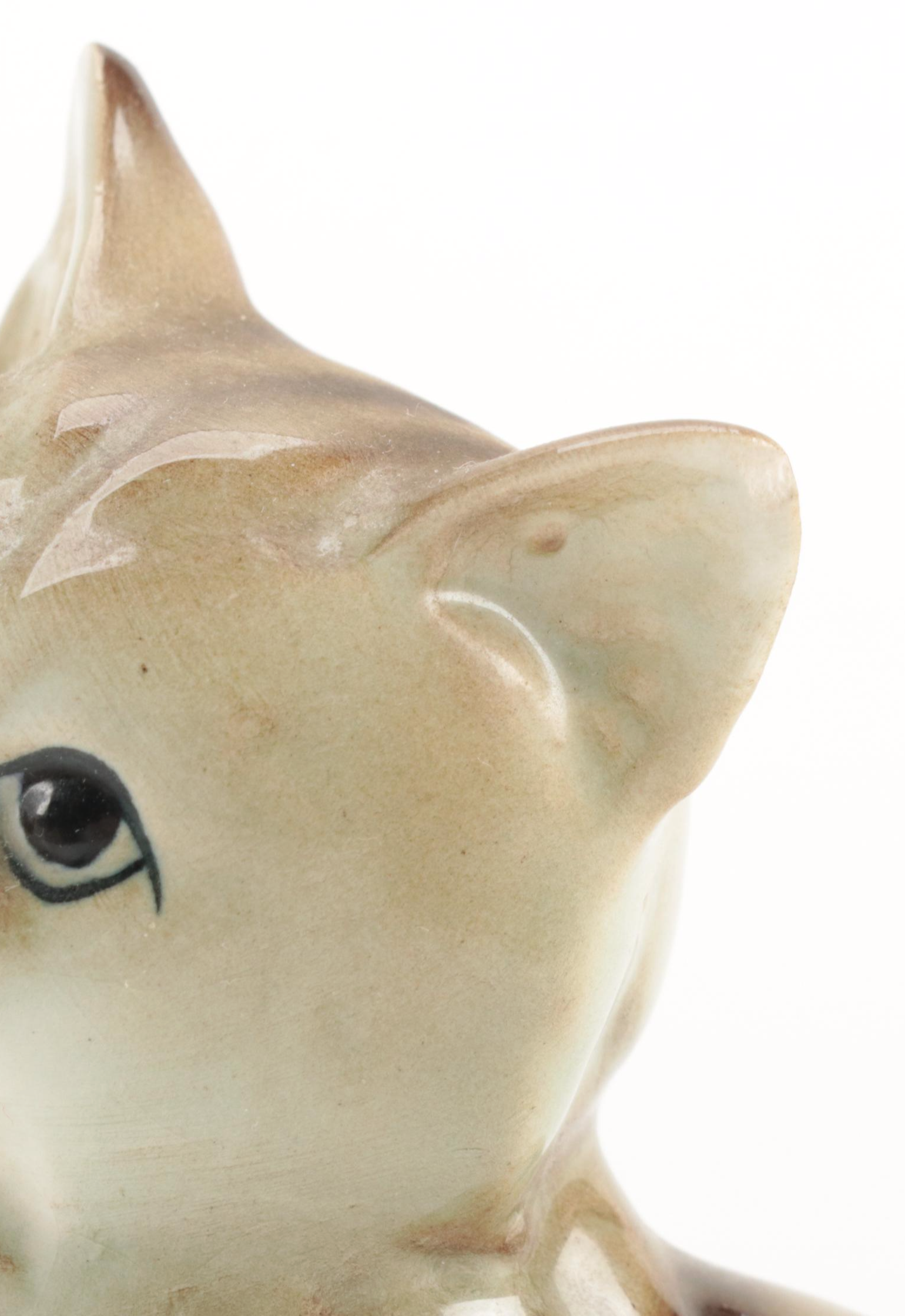 Brinns With Other Ceramic, Bone China, and Plastic Cat Figurines, Mid-20th C.