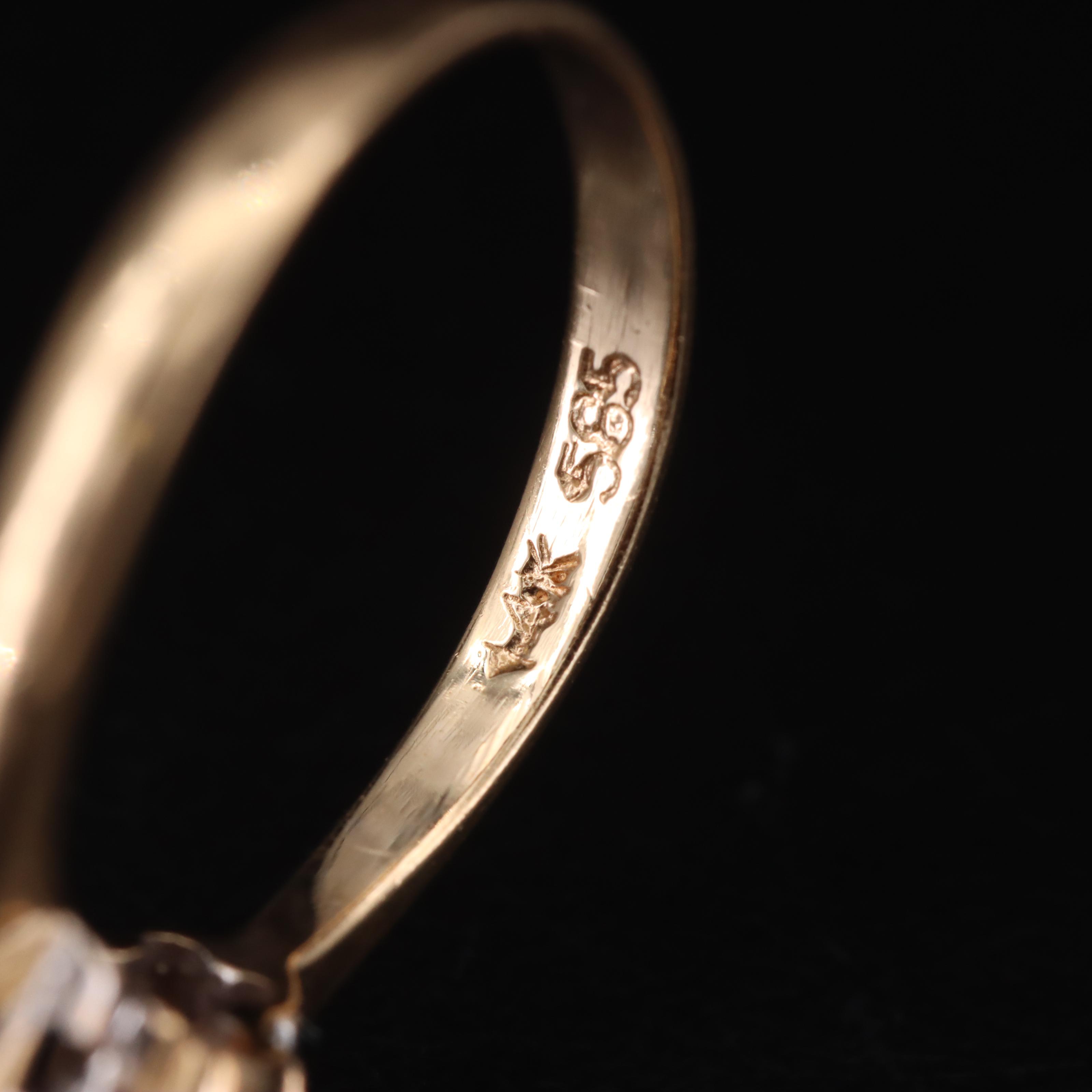 14K Garnet and Diamond Ring