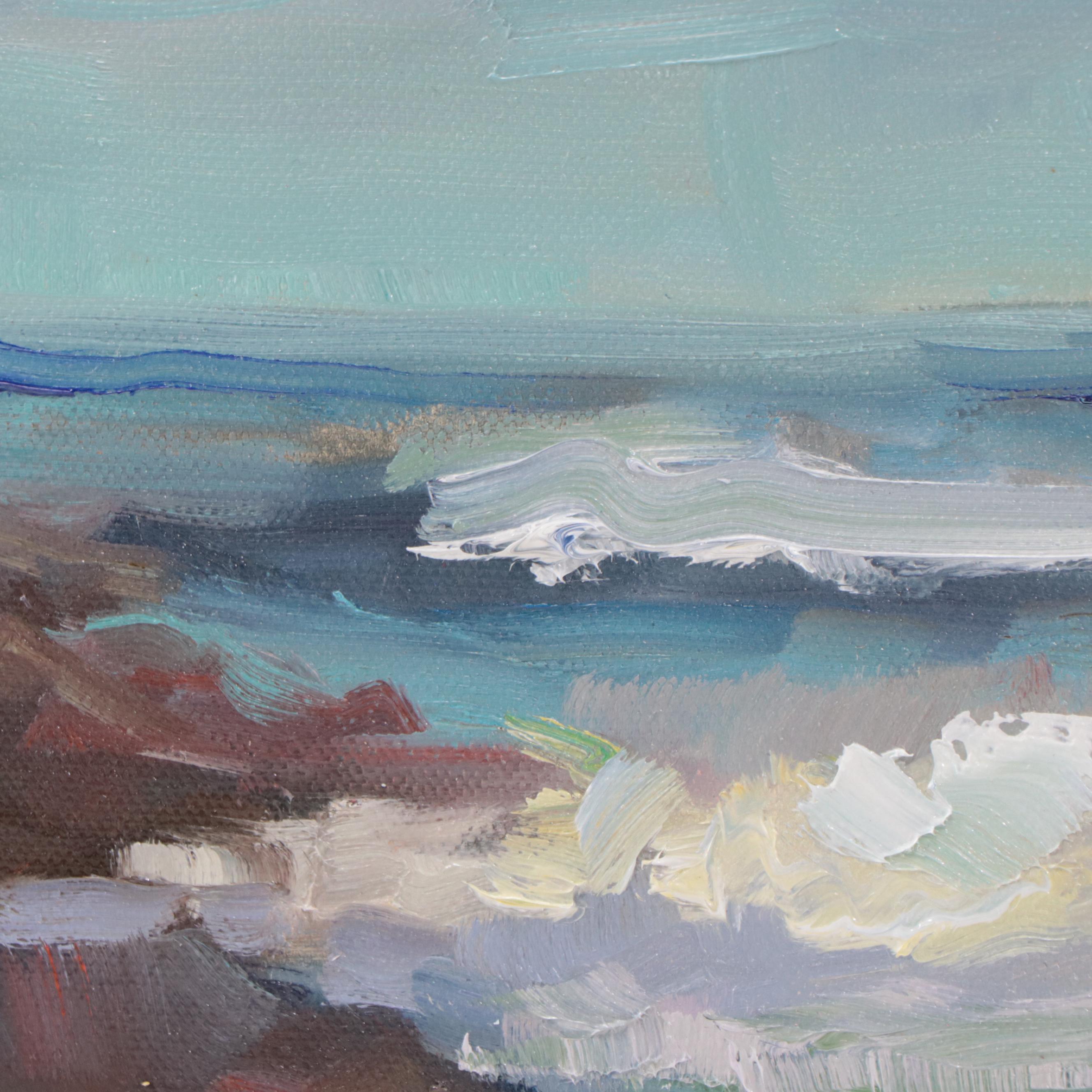 Sally Rosenbaum Seascape Oil Painting, 21st Century