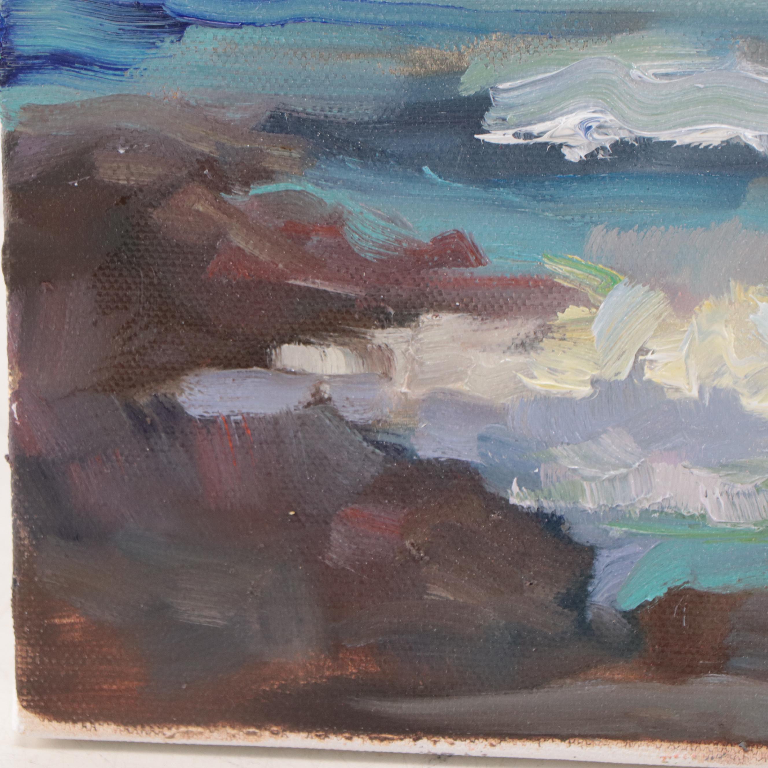 Sally Rosenbaum Seascape Oil Painting, 21st Century