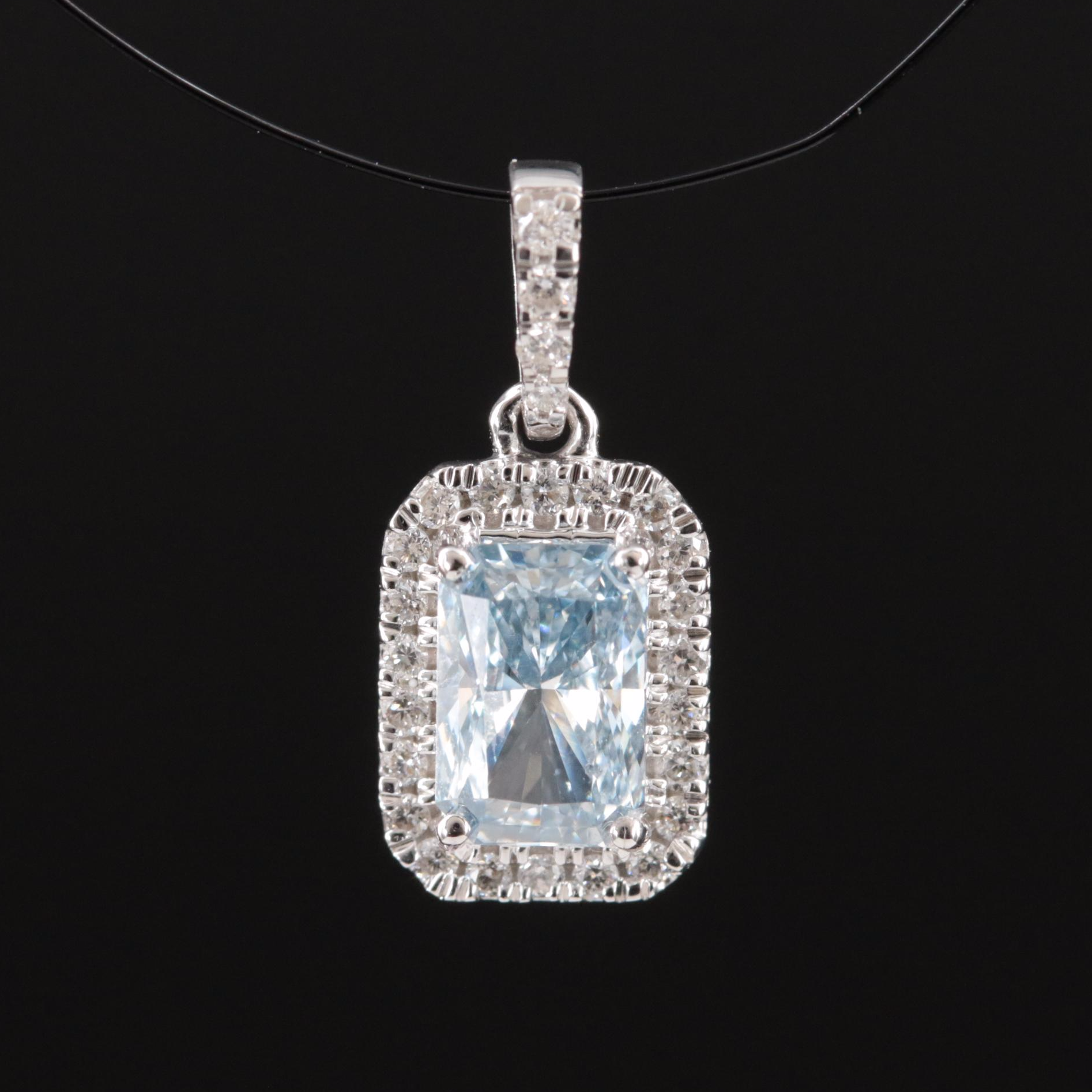 14K 0.62 CTW Lab Grown Diamond Pendant