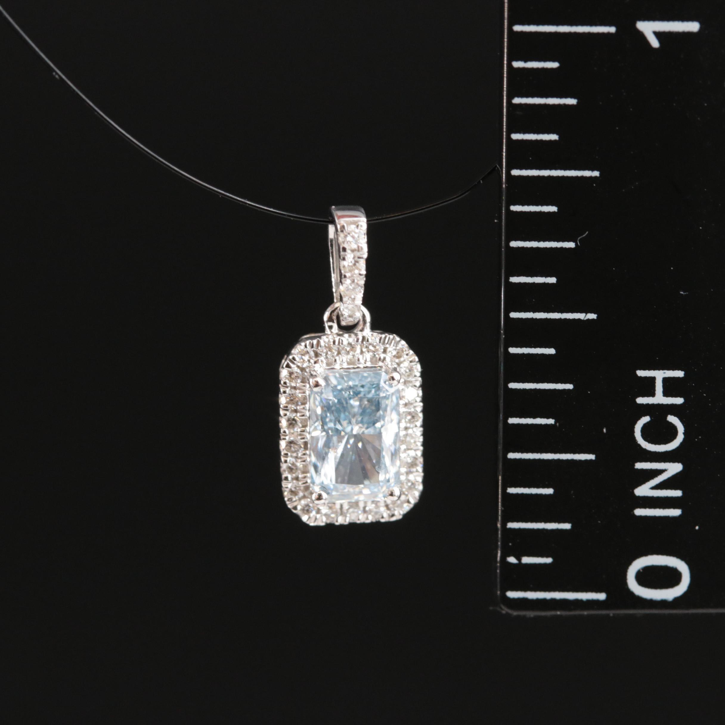 14K 0.62 CTW Lab Grown Diamond Pendant