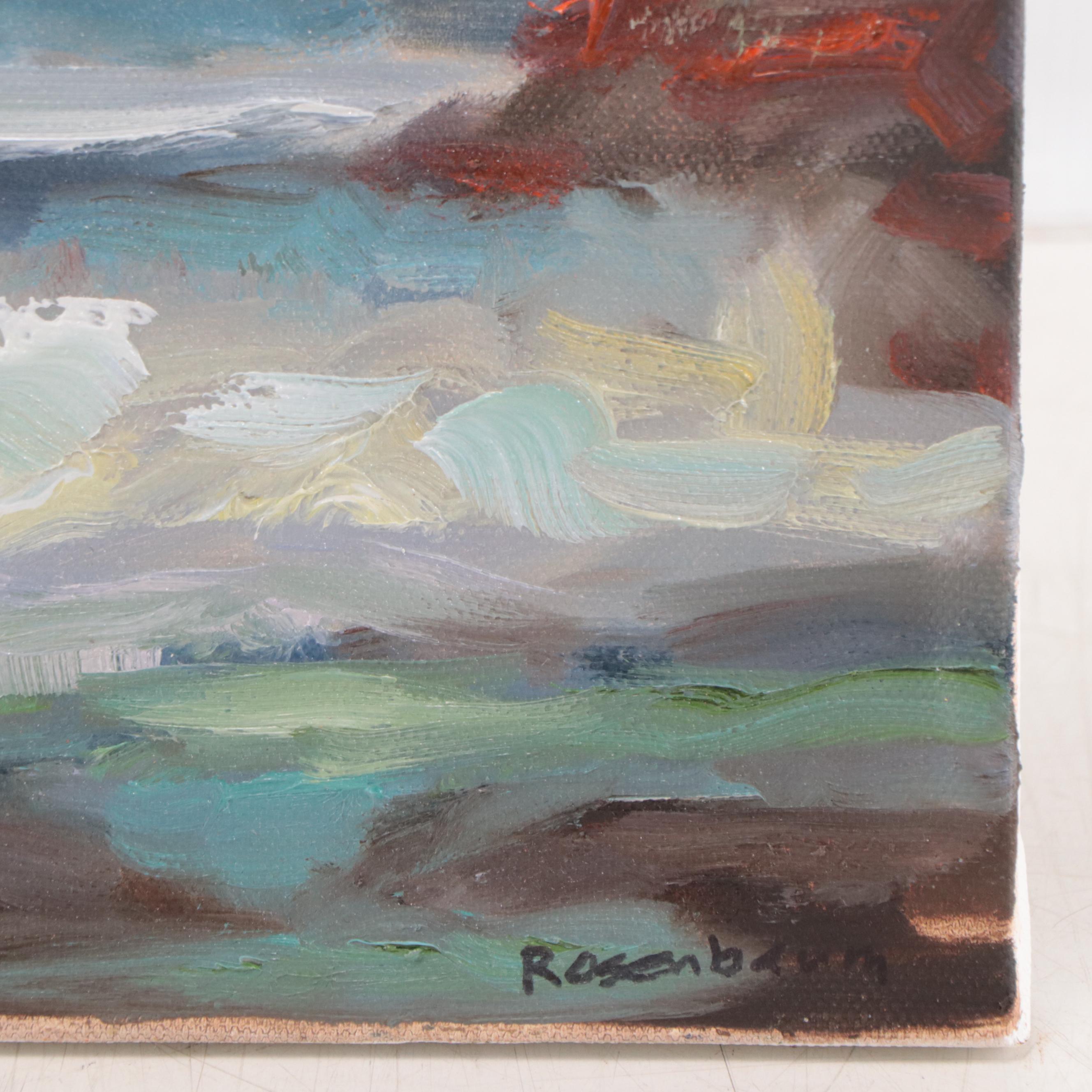 Sally Rosenbaum Seascape Oil Painting, 21st Century