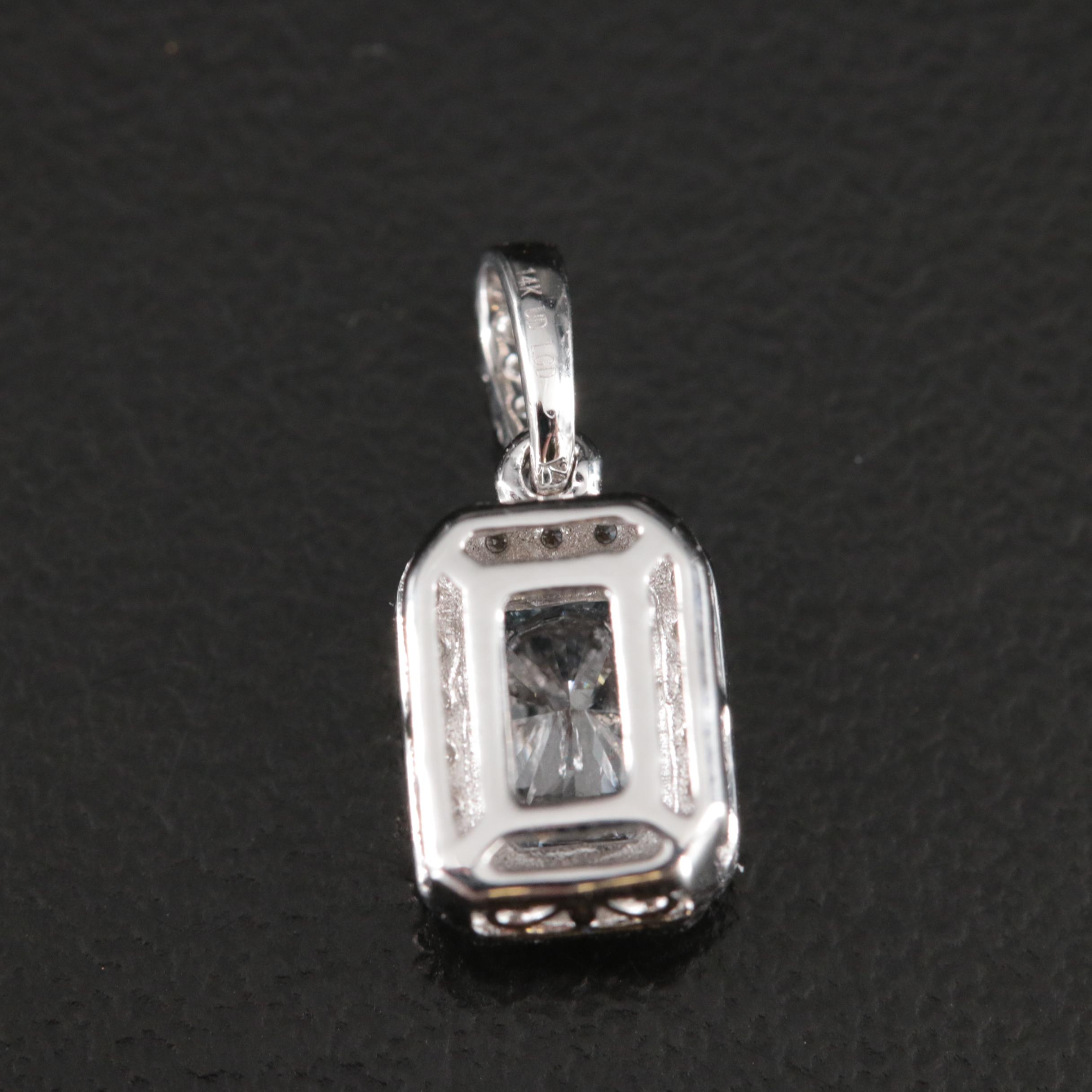 14K 0.62 CTW Lab Grown Diamond Pendant