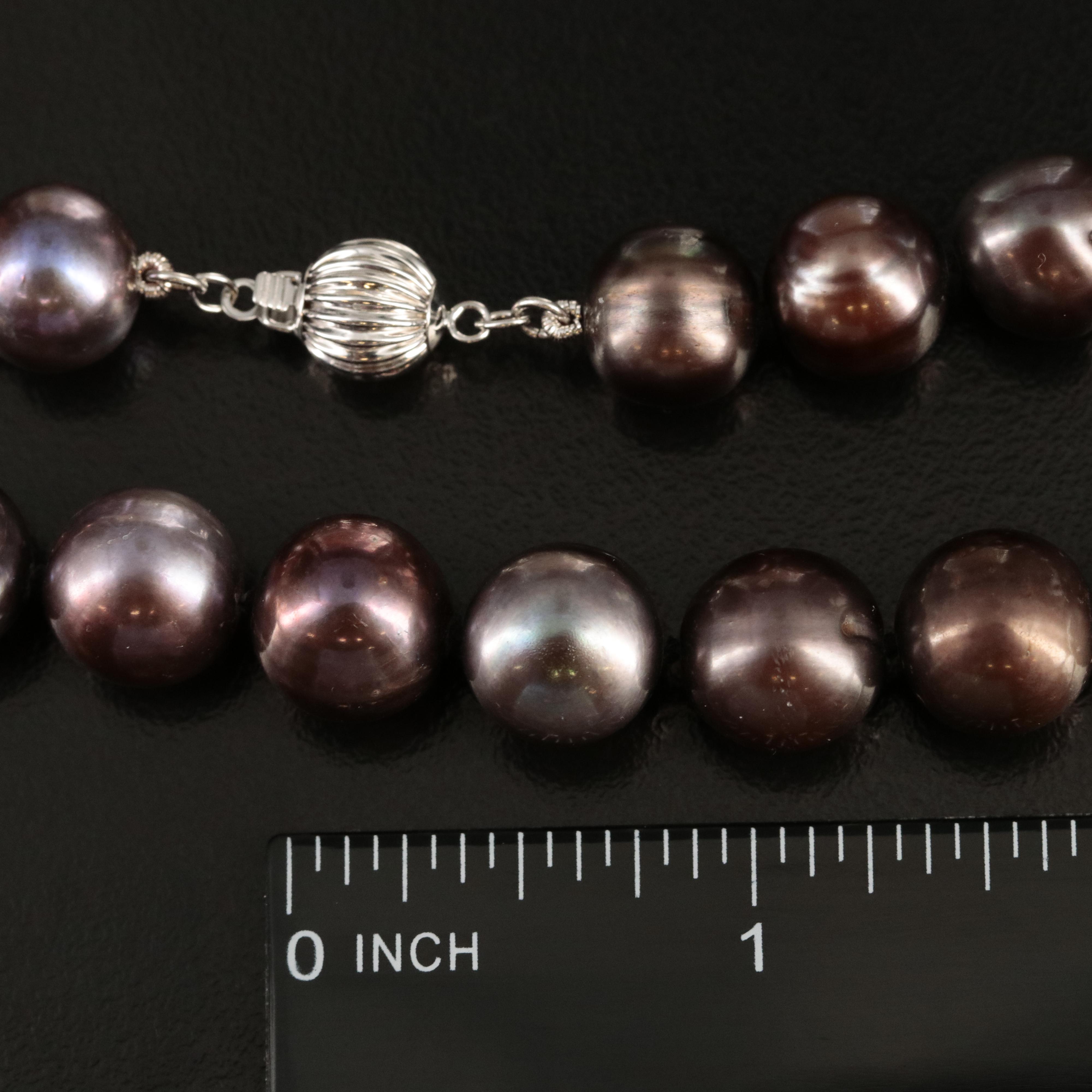 10.50 - 11.00 mm Pearl Necklace with 14K Clasp