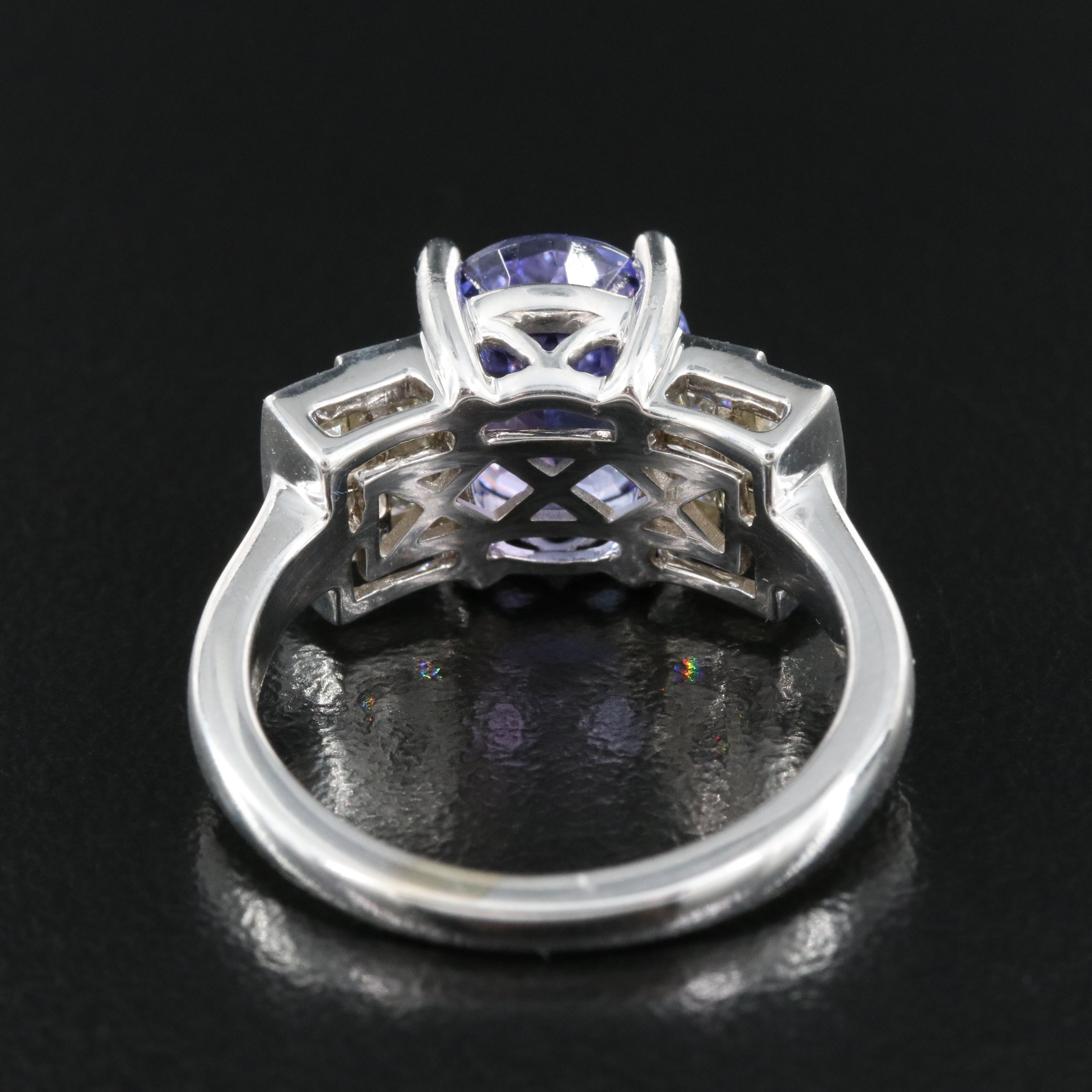 14K 3.26 CT Tanzanite and Diamond Ring