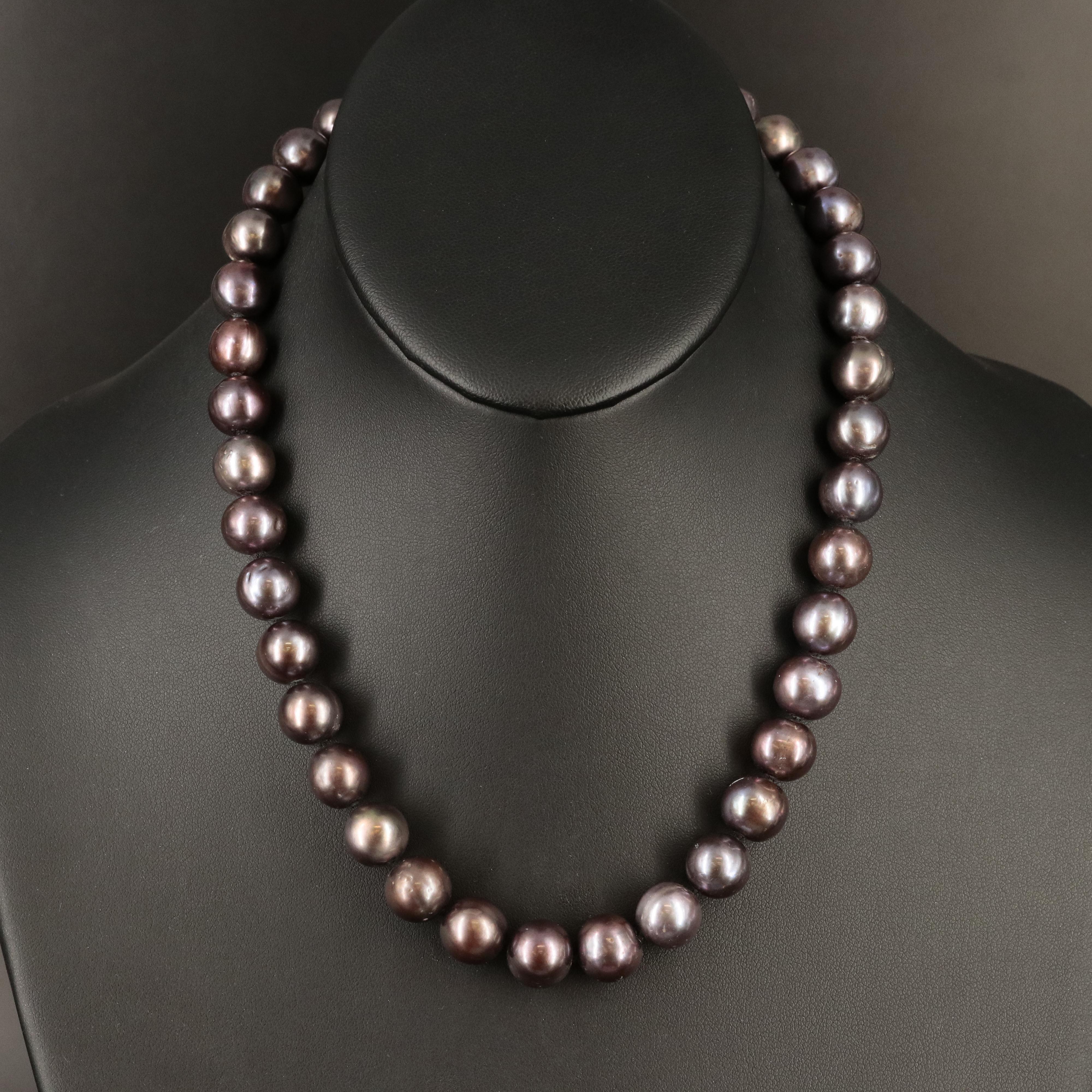 10.50 - 11.00 mm Pearl Necklace with 14K Clasp