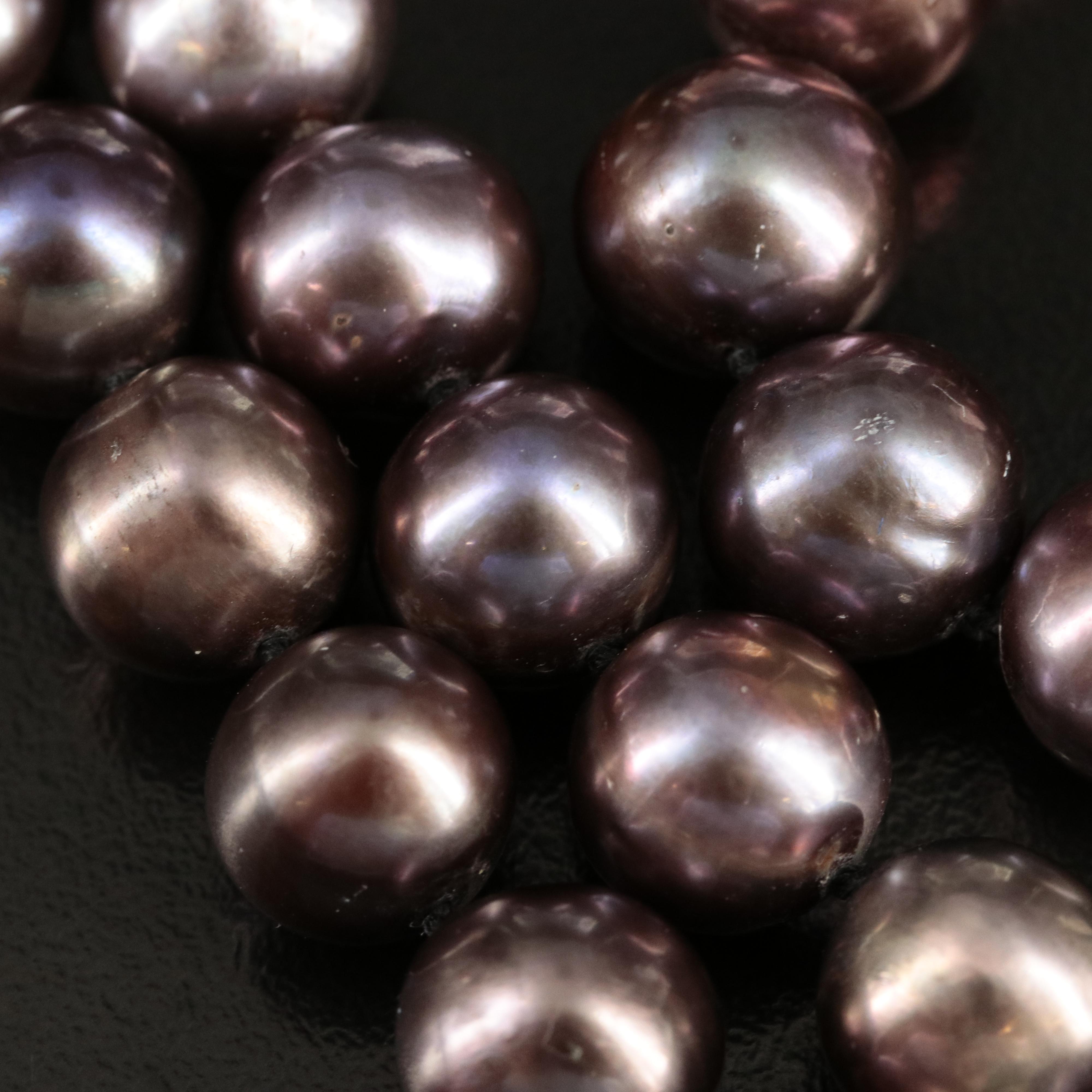 10.50 - 11.00 mm Pearl Necklace with 14K Clasp