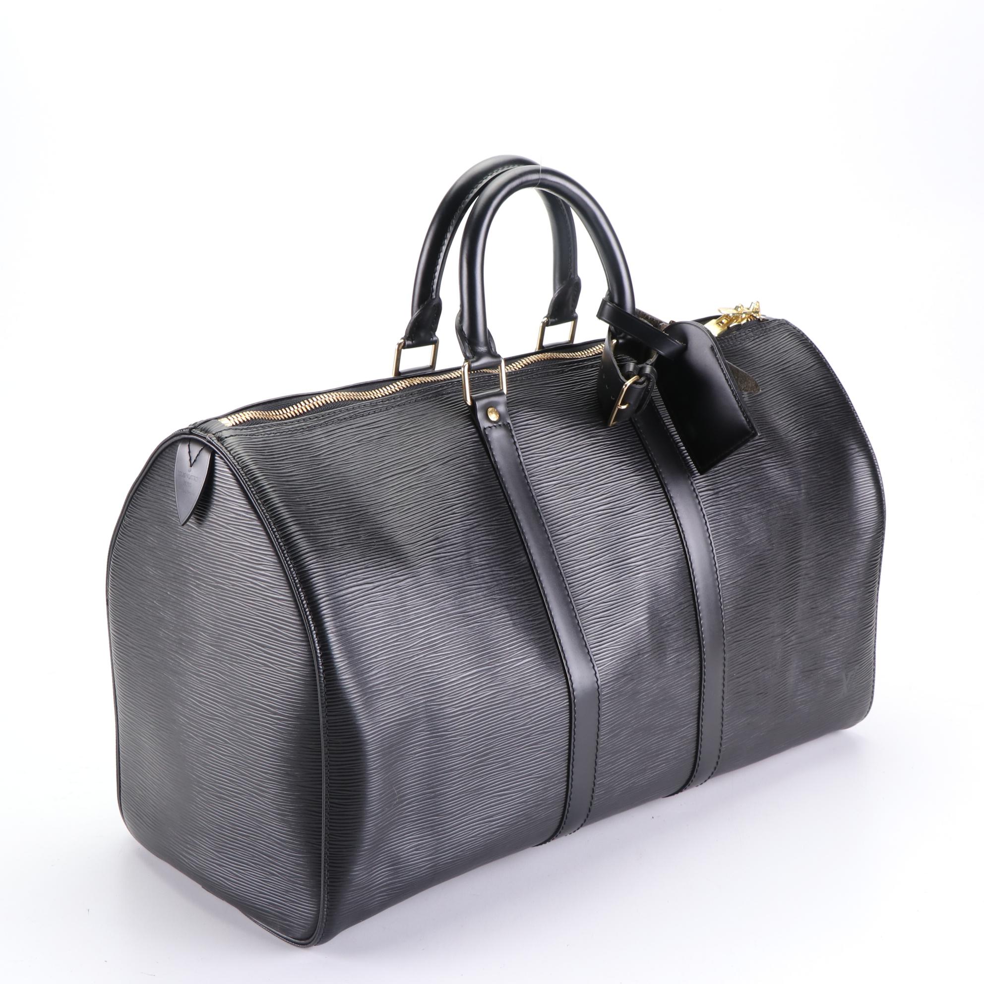 Louis Vuitton Keepall 45 in Black Epi Leather