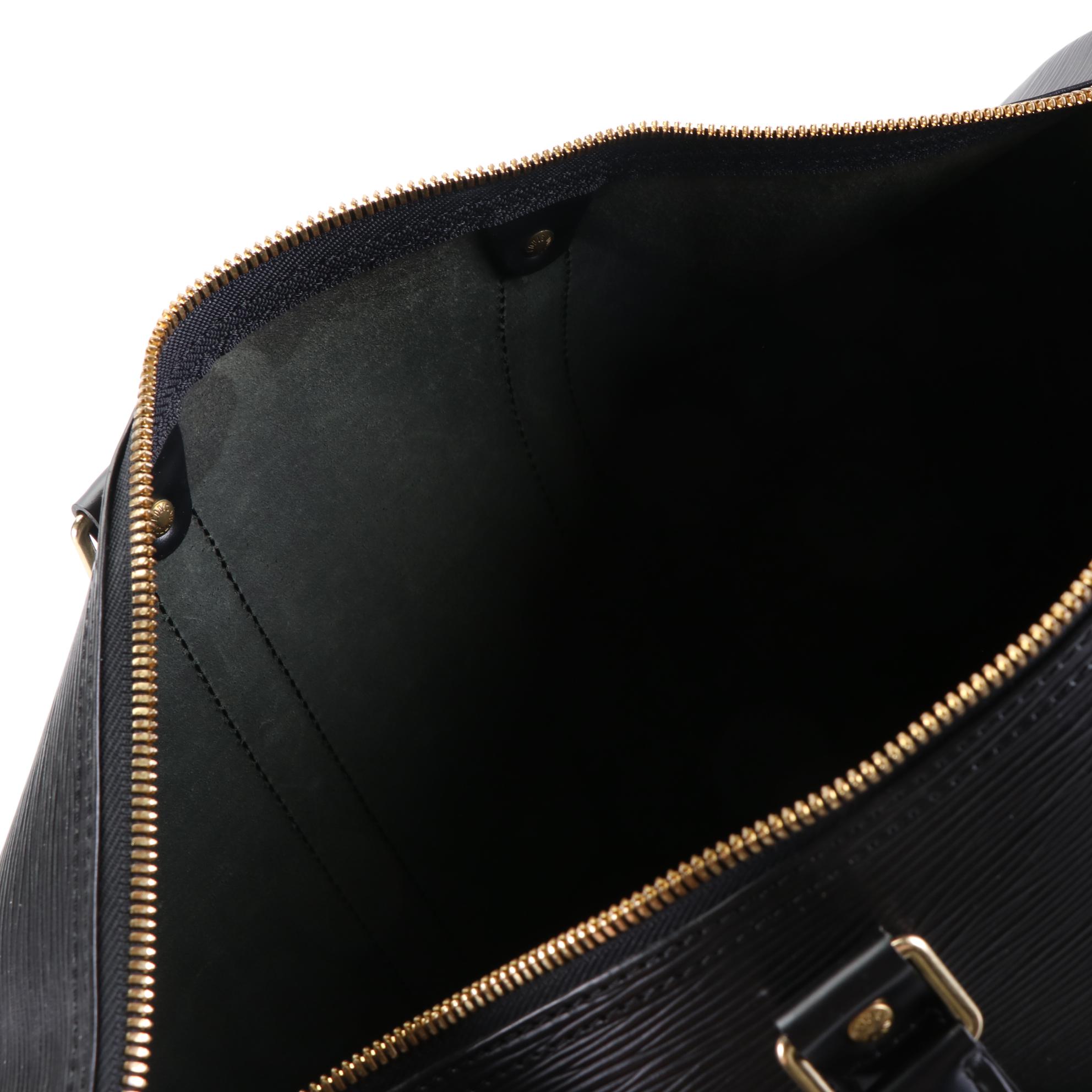 Louis Vuitton Keepall 45 in Black Epi Leather