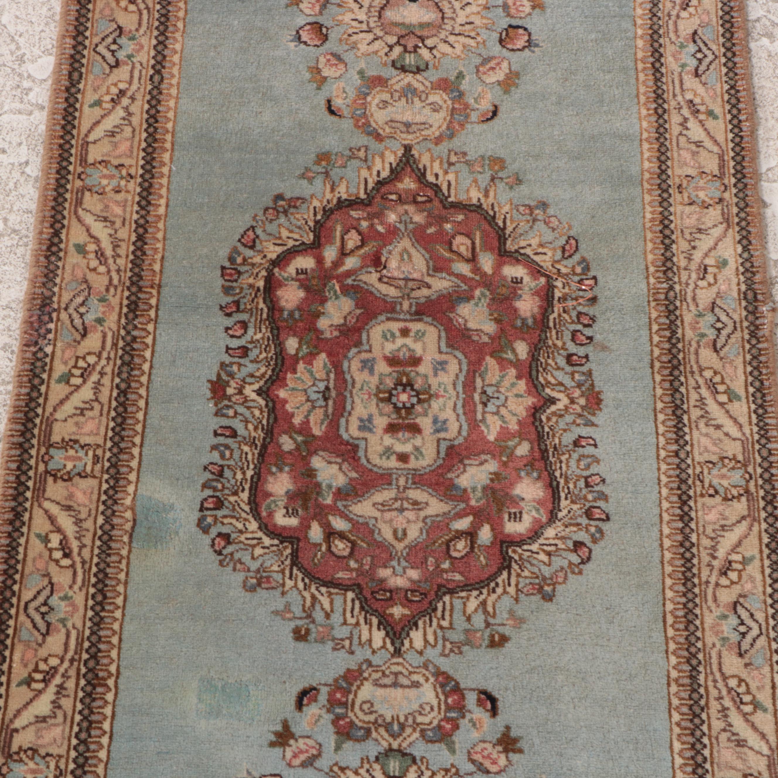 2'4 x 11'11 Hand-Knotted Turkish Hereke Carpet Runner