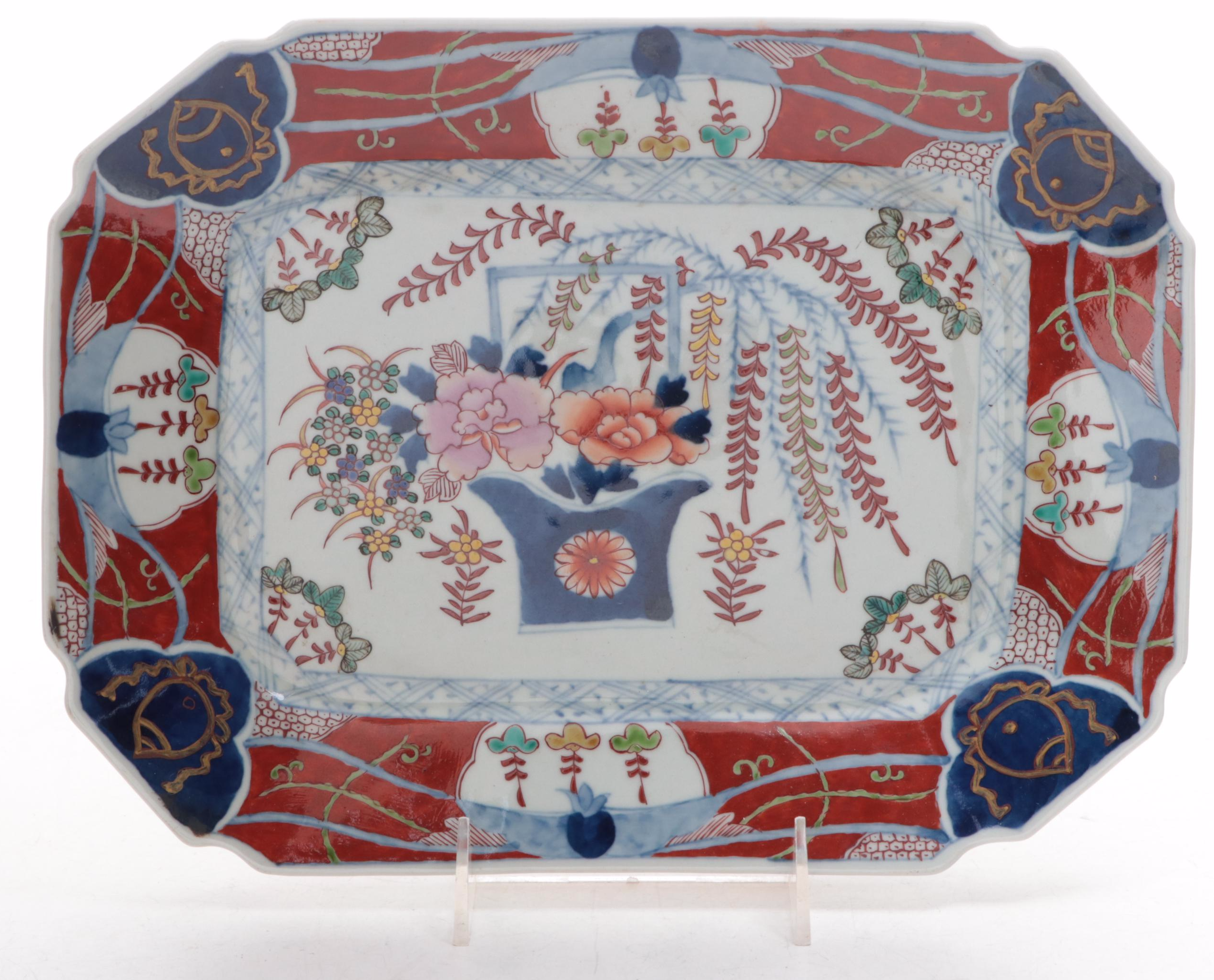 United Wilson Porcelain Vase and Japanese Imari Platter