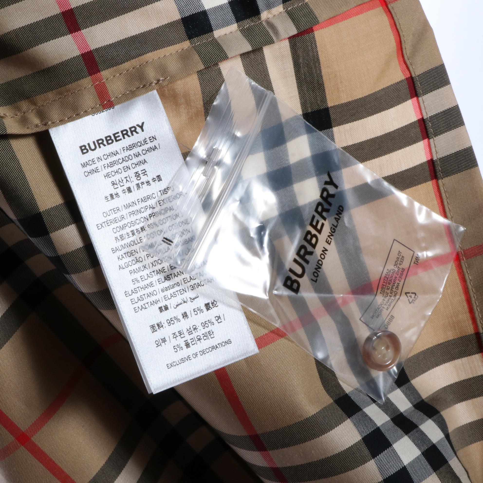 Burberry Carlota Unicorn Patch Short-Sleeve Shirt in Nova Check