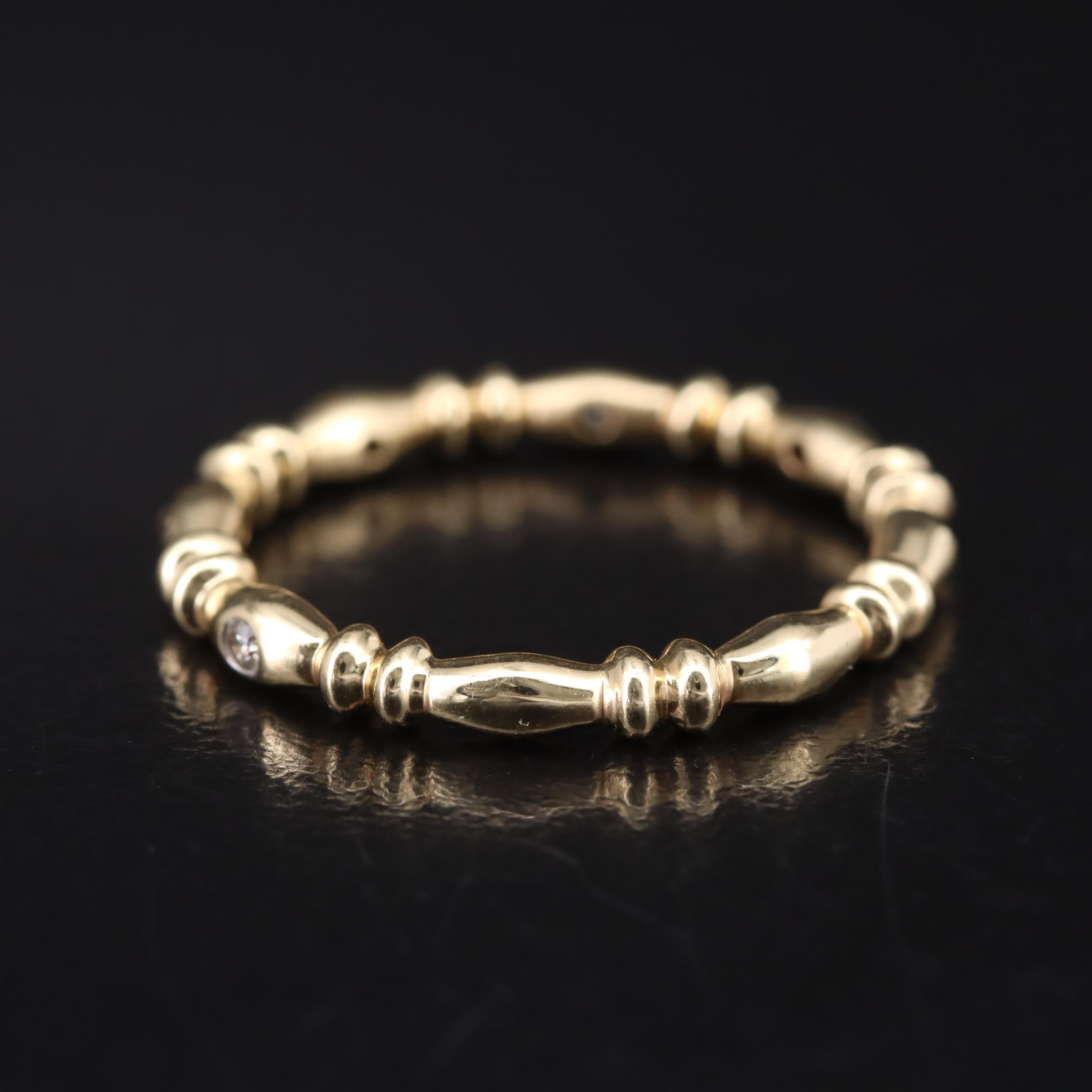 14K 0.07 CTW Diamond Band