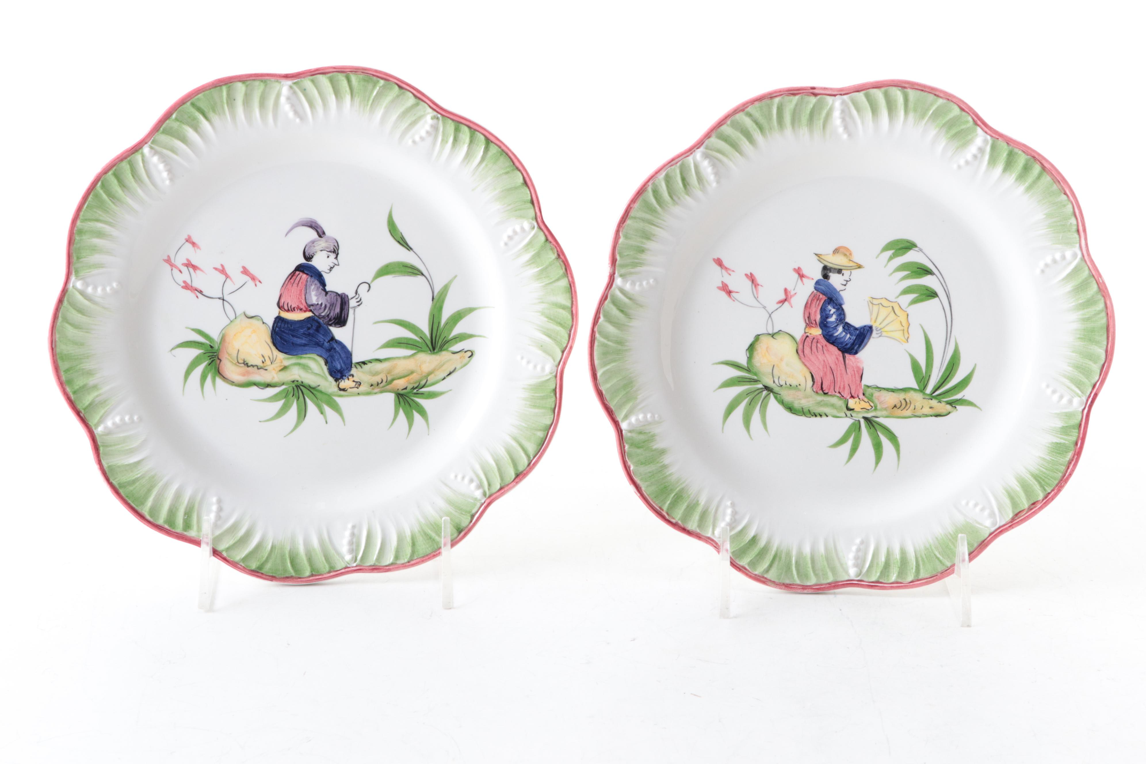 Italian Faïence Chinoiserie Style Plates