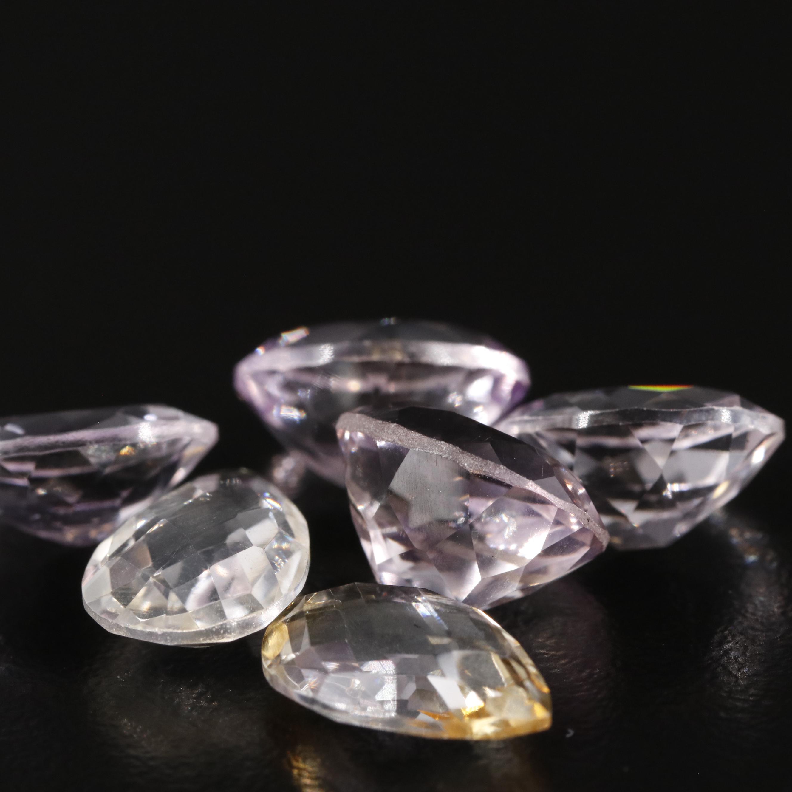 Loose 17.71 CTW Amethyst and Citrine Lot