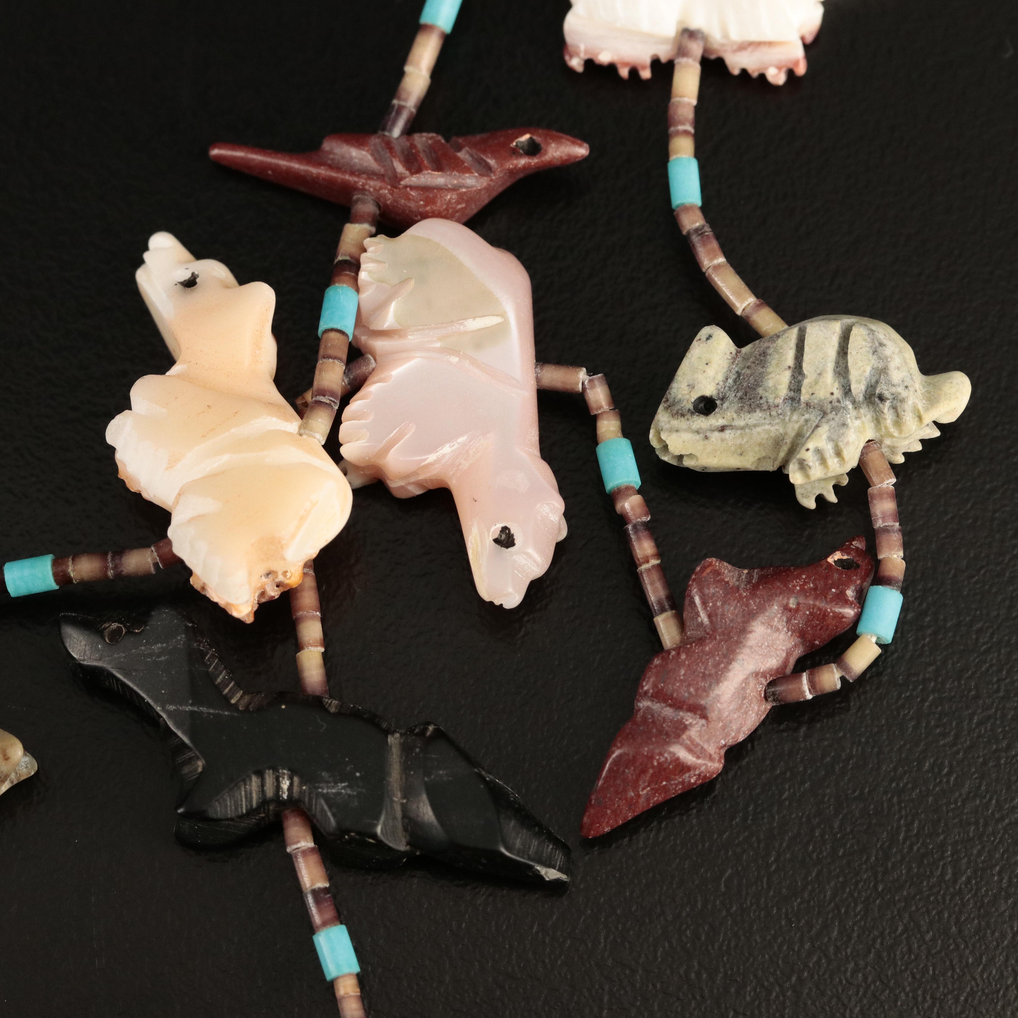 Zuni Double Strand Fetish Necklace