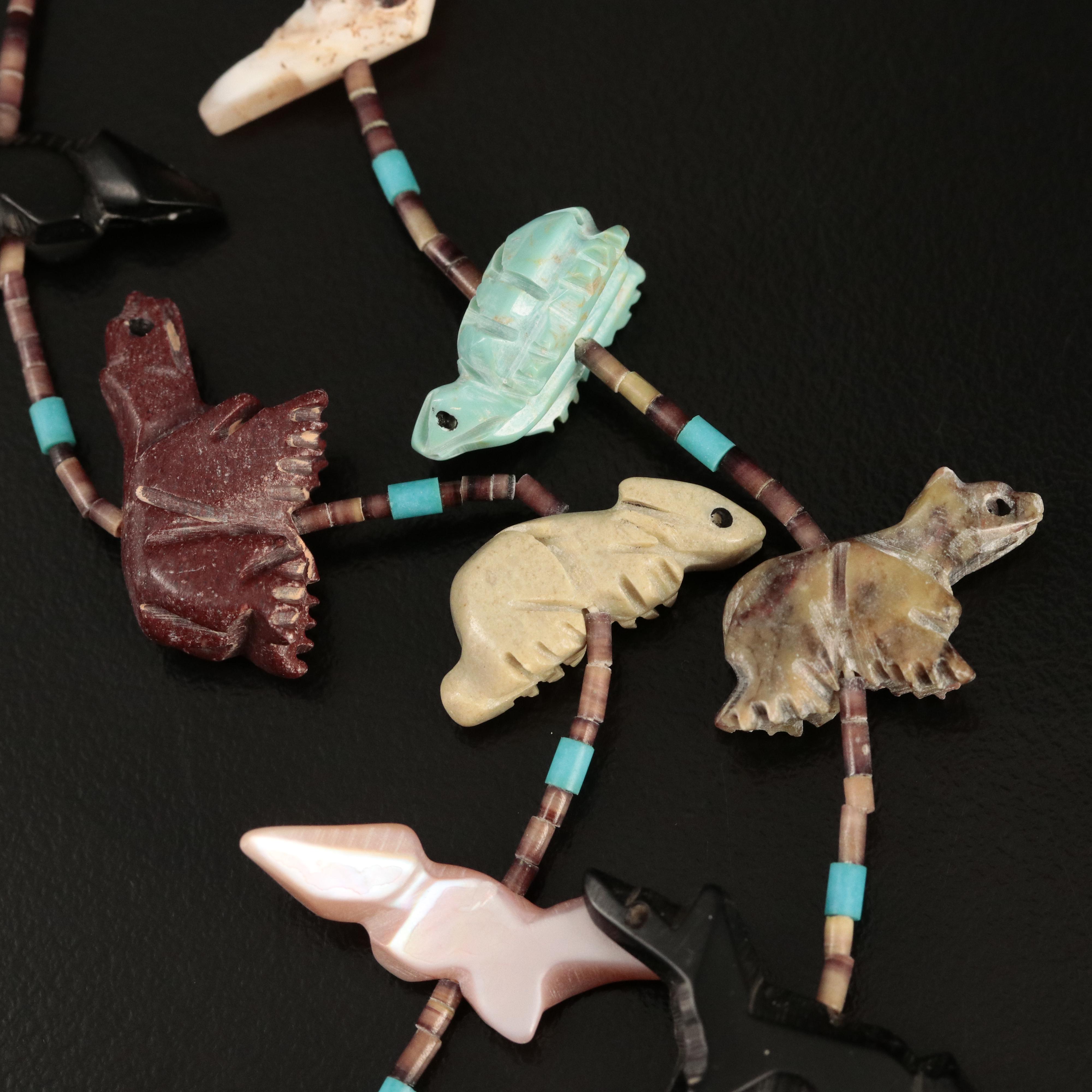 Zuni Double Strand Fetish Necklace