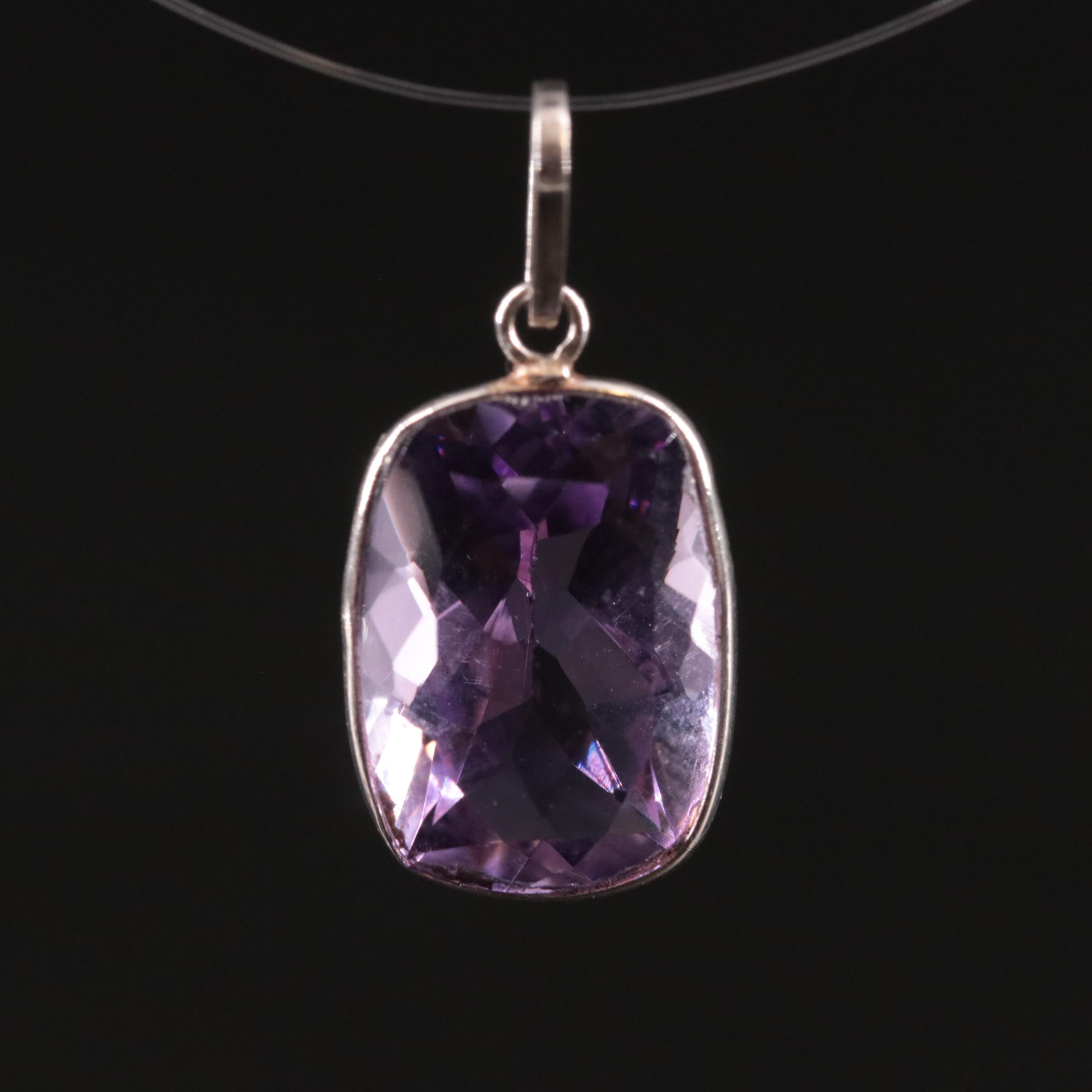 14K Amethyst Pendant