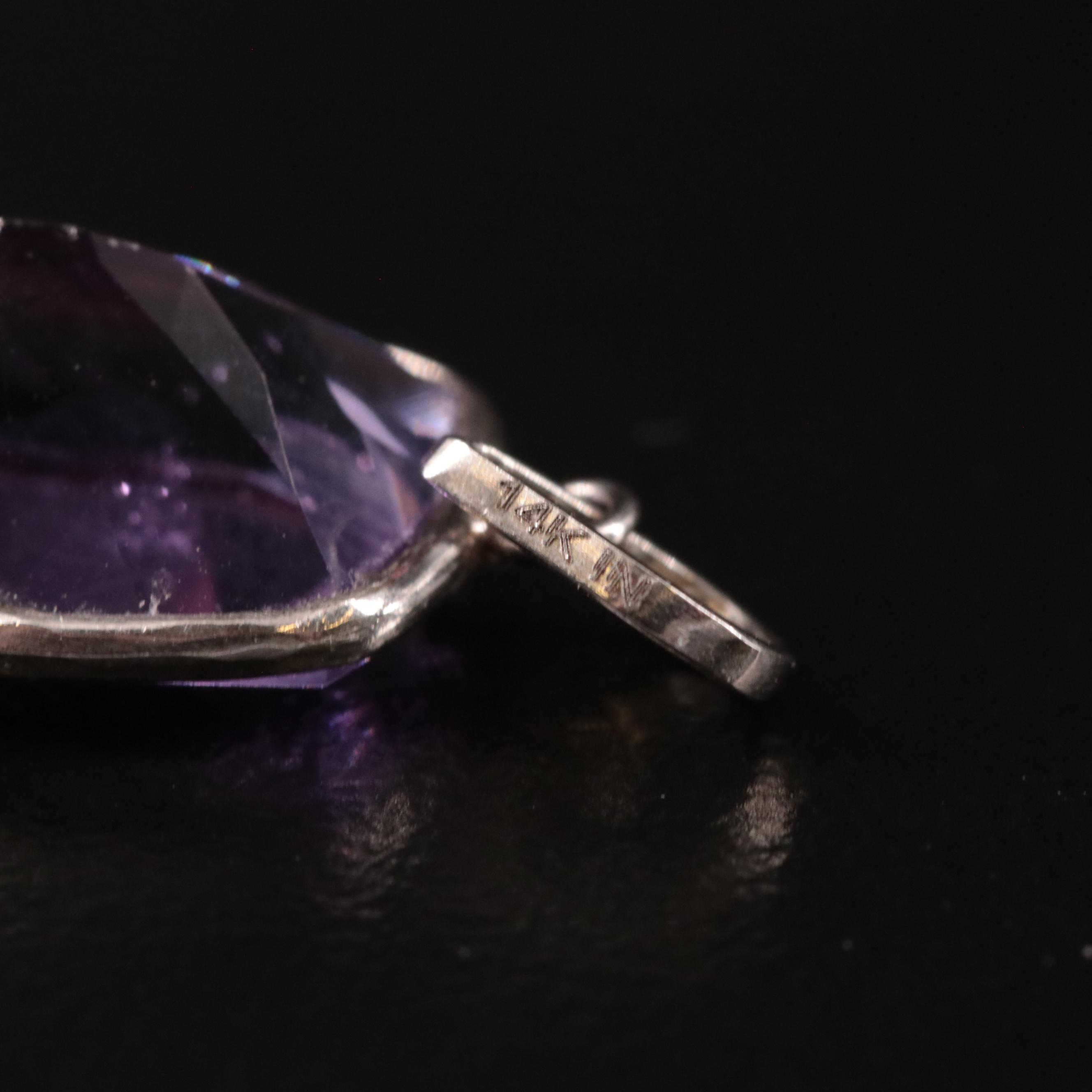 14K Amethyst Pendant