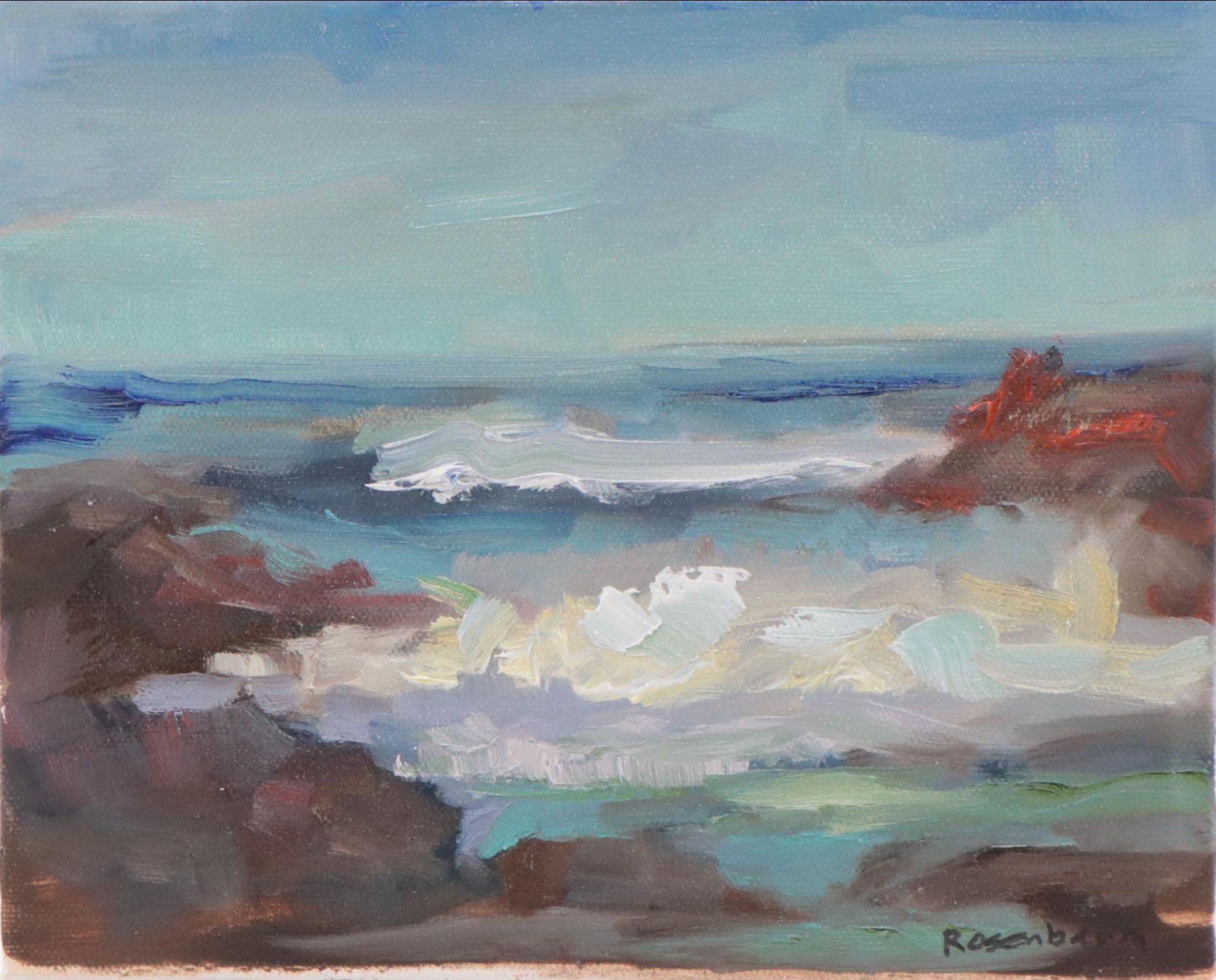 Sally Rosenbaum Seascape Oil Painting, 21st Century