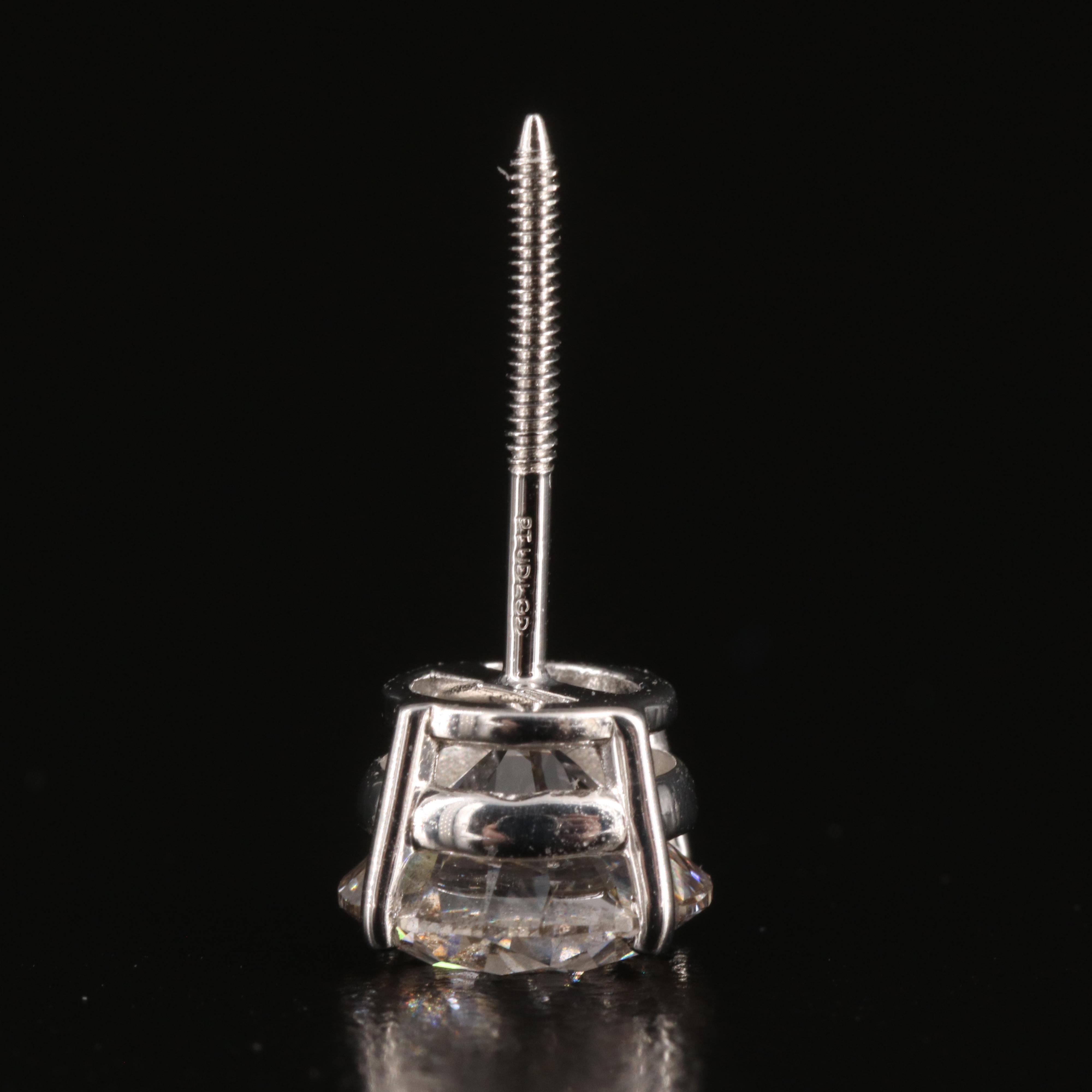 Platinum 2.98 CTW Lab Grown Diamond Stud Earrings