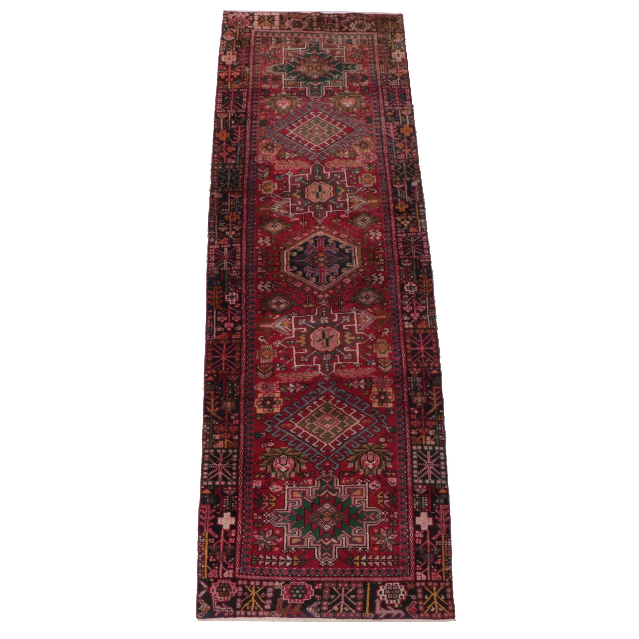 3'6 x 11'1 Hand-Knotted Persian Karaja Long Rug