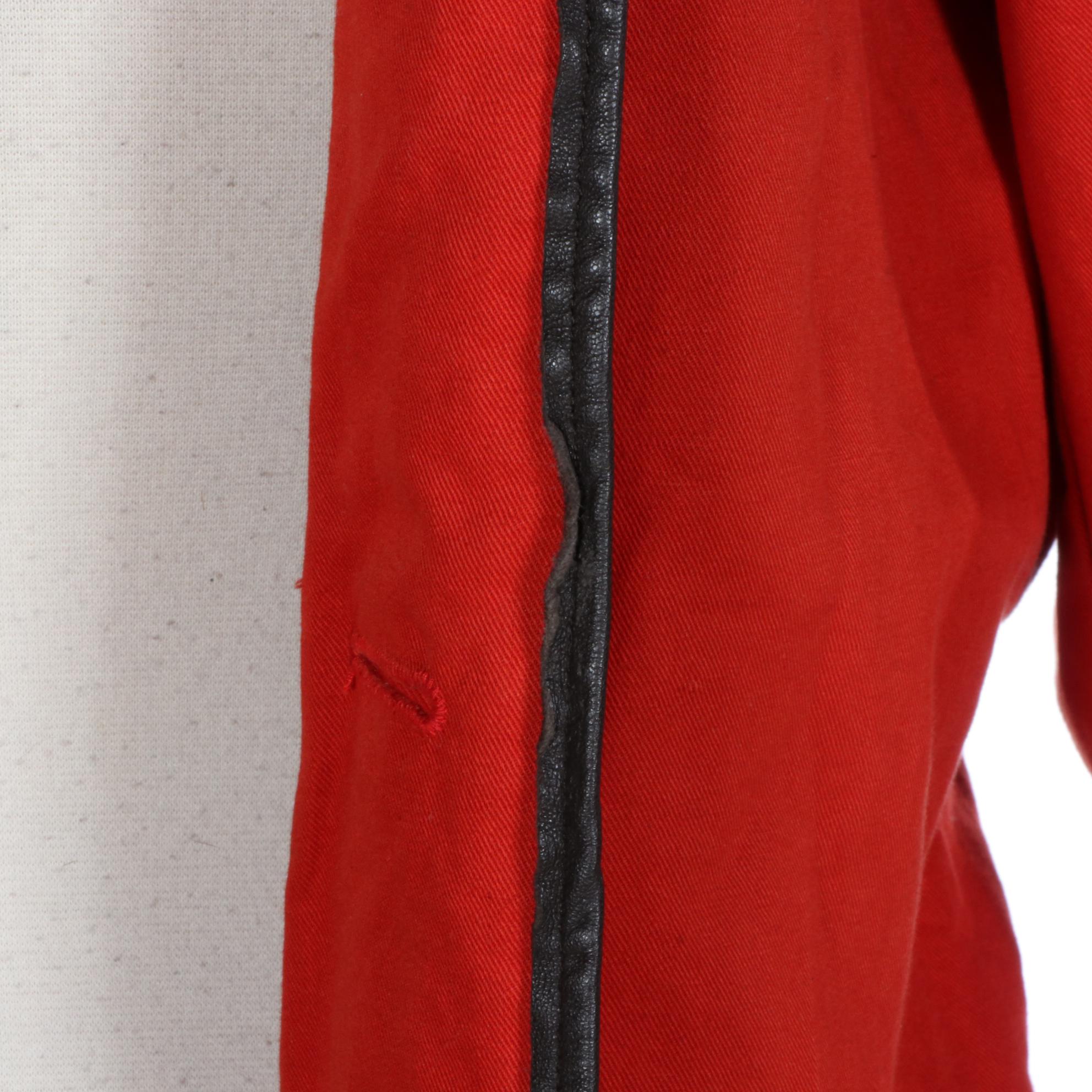 Burberry Brit Single-Breasted Trench Coat in Twill Blend with Leather Trim