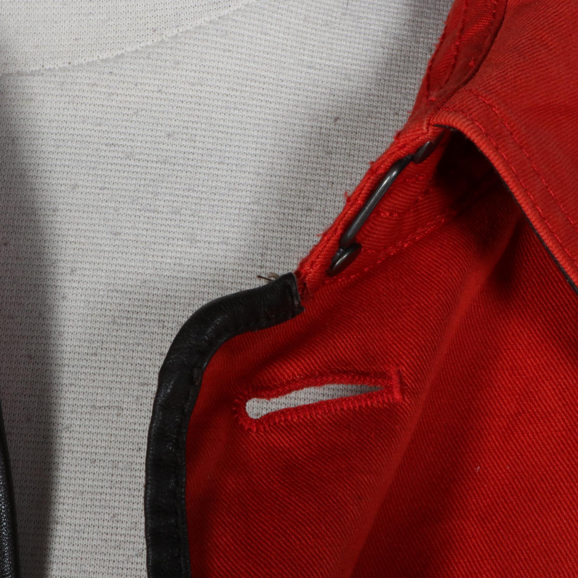 Burberry Brit Single-Breasted Trench Coat in Twill Blend with Leather Trim