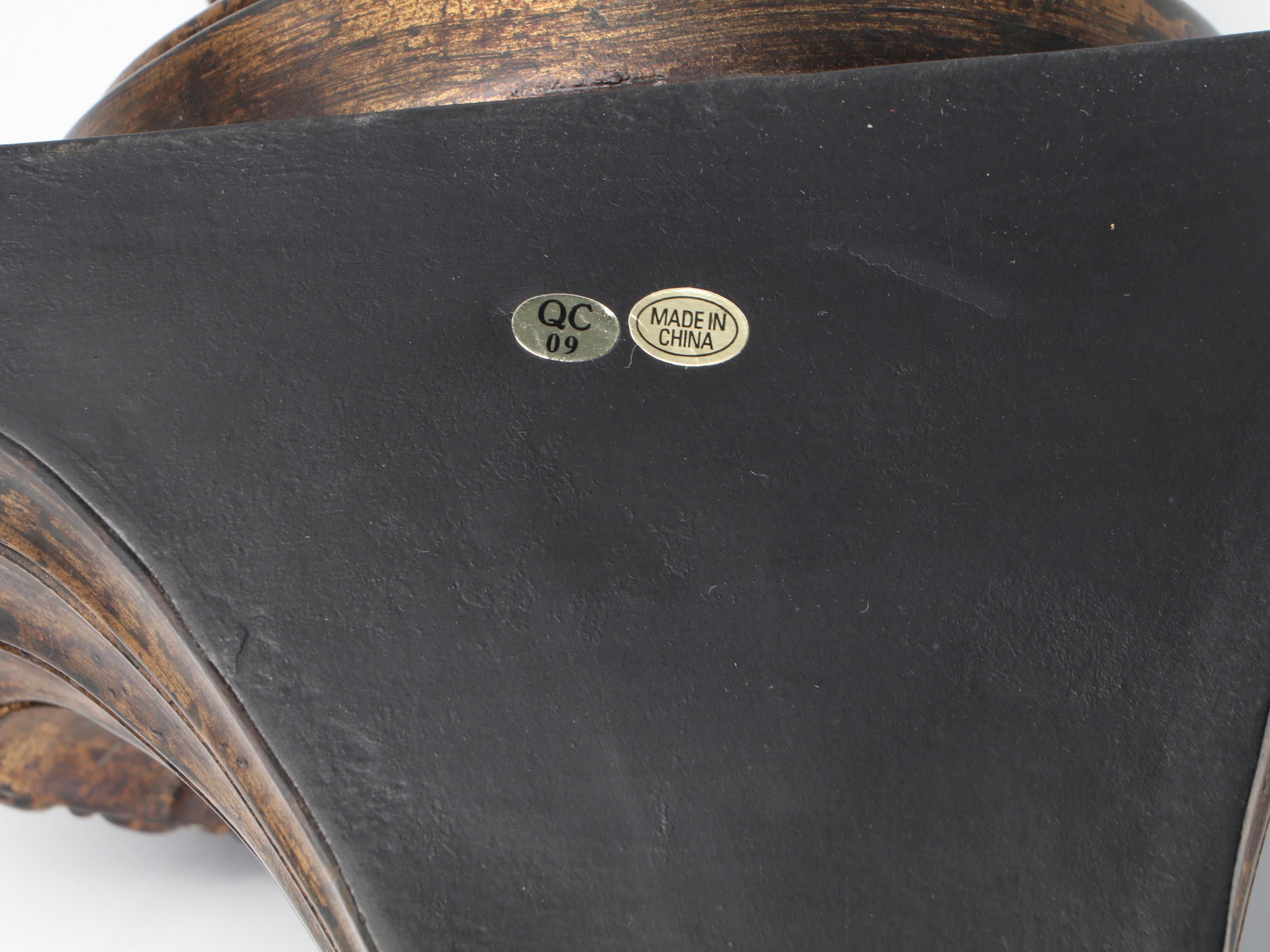 Pair of Neoclassical Style Patinated Composite Urn and Laurel Candle Sconces