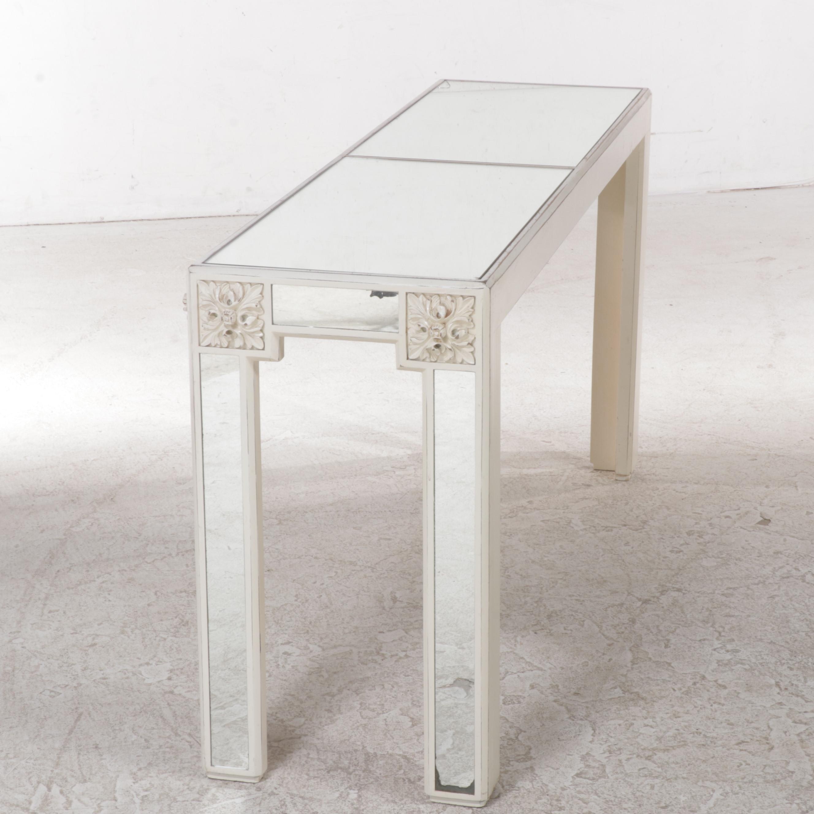 Gampel-Stoll Neoclassical Style Console Table and Wall Mirror, Late 20th Century