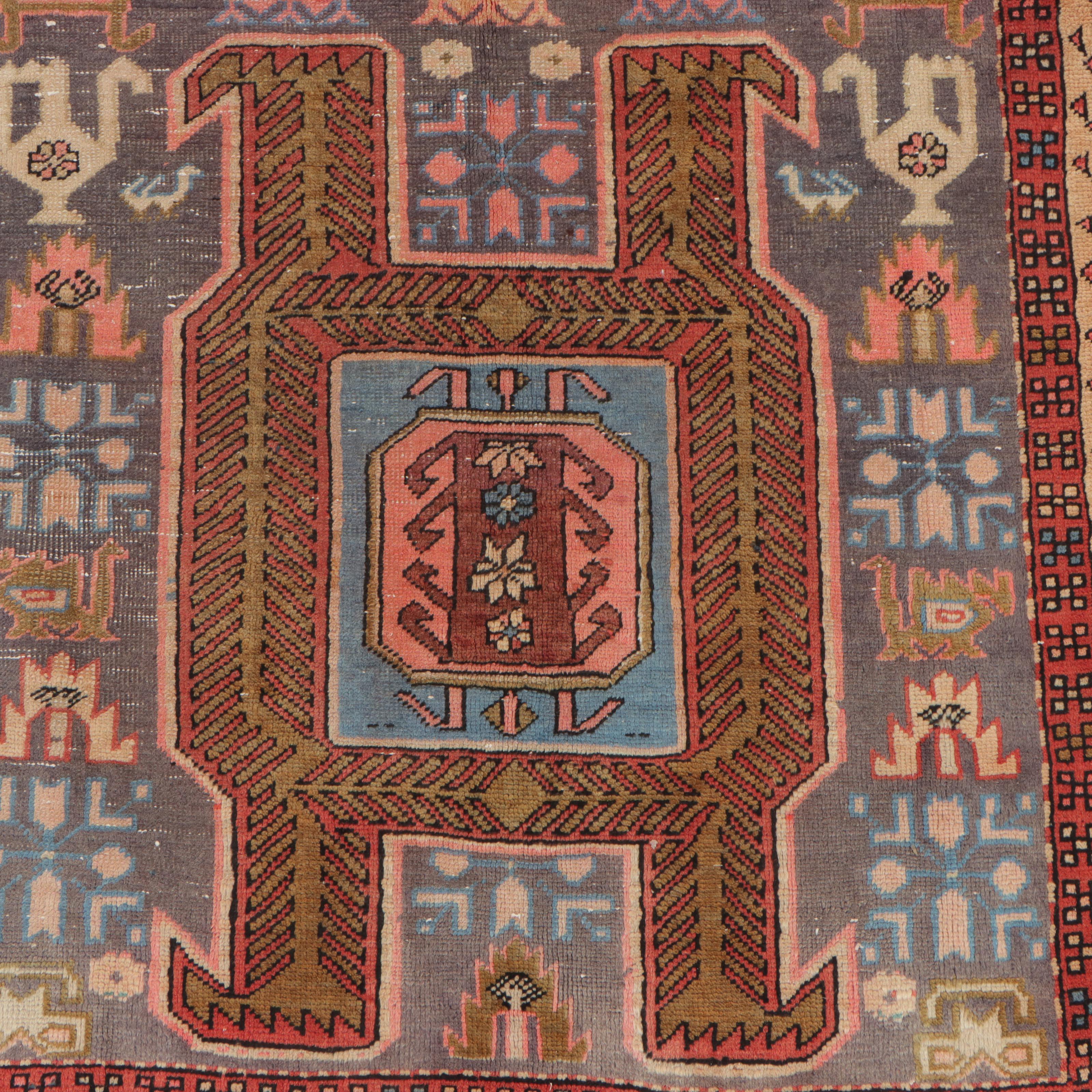 3'7 x 9'4 Hand-Knotted Caucasian Lenkoran Long Rug