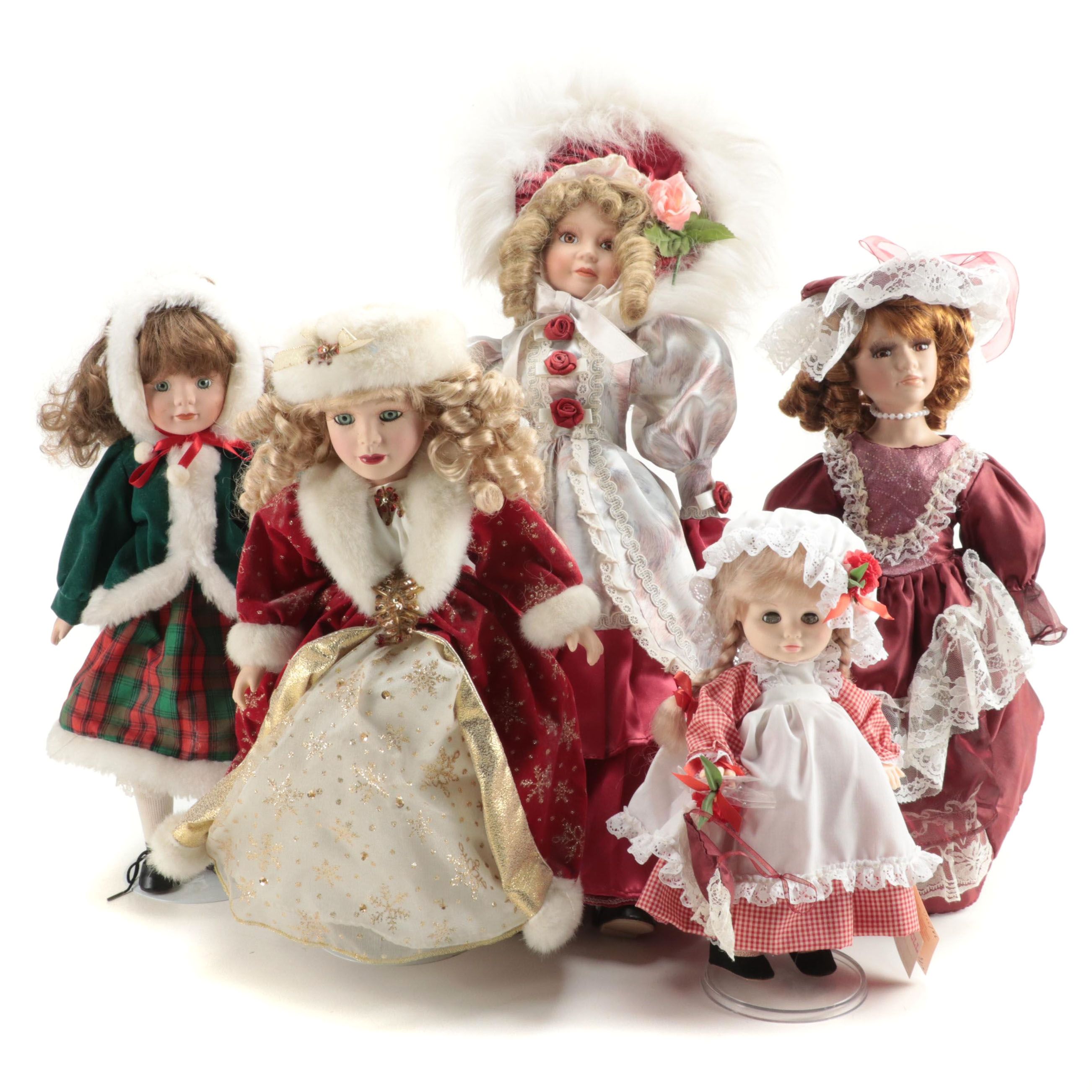 Royal House, Brass Key, Dan Dee Collector's Choice with Other Dolls