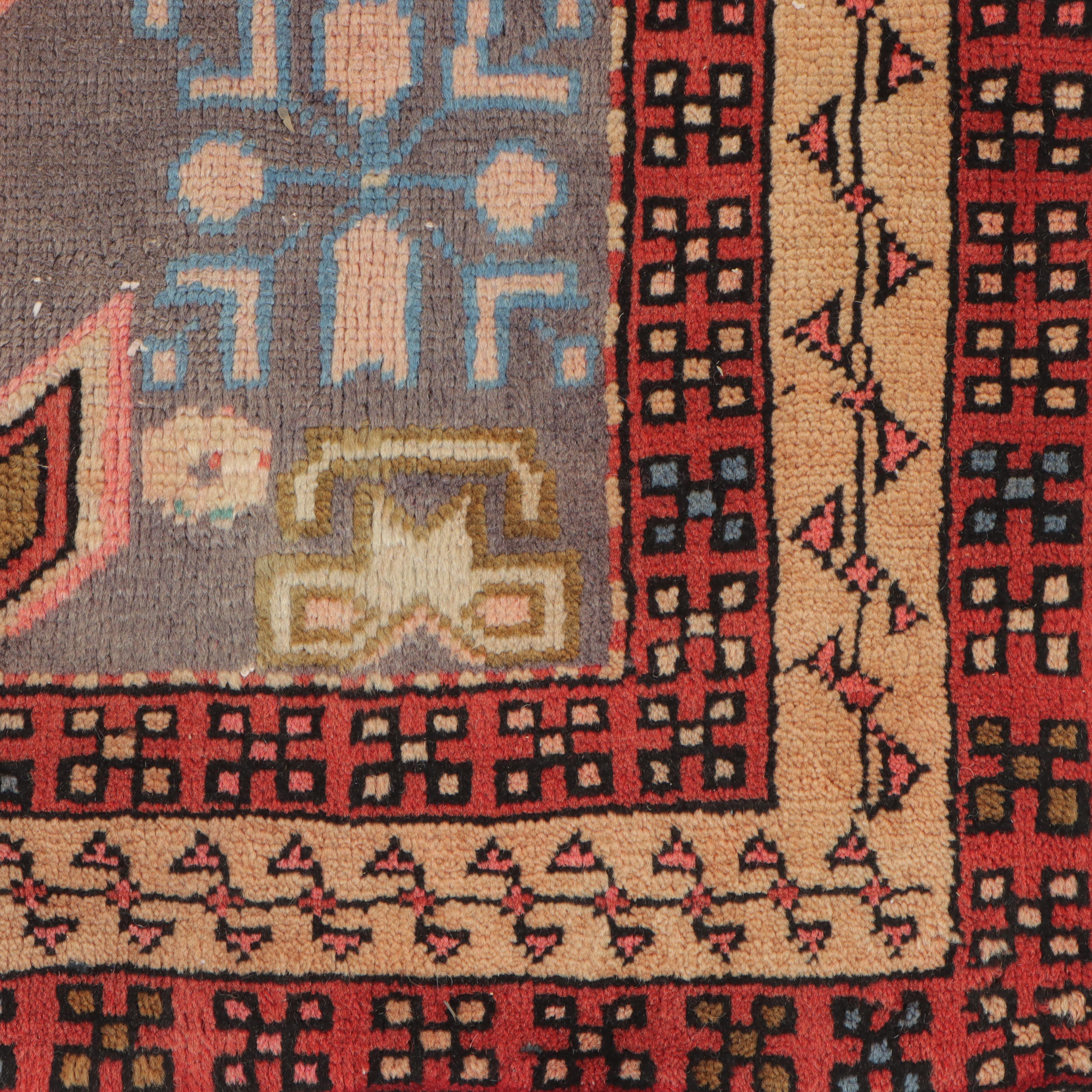 3'7 x 9'4 Hand-Knotted Caucasian Lenkoran Long Rug