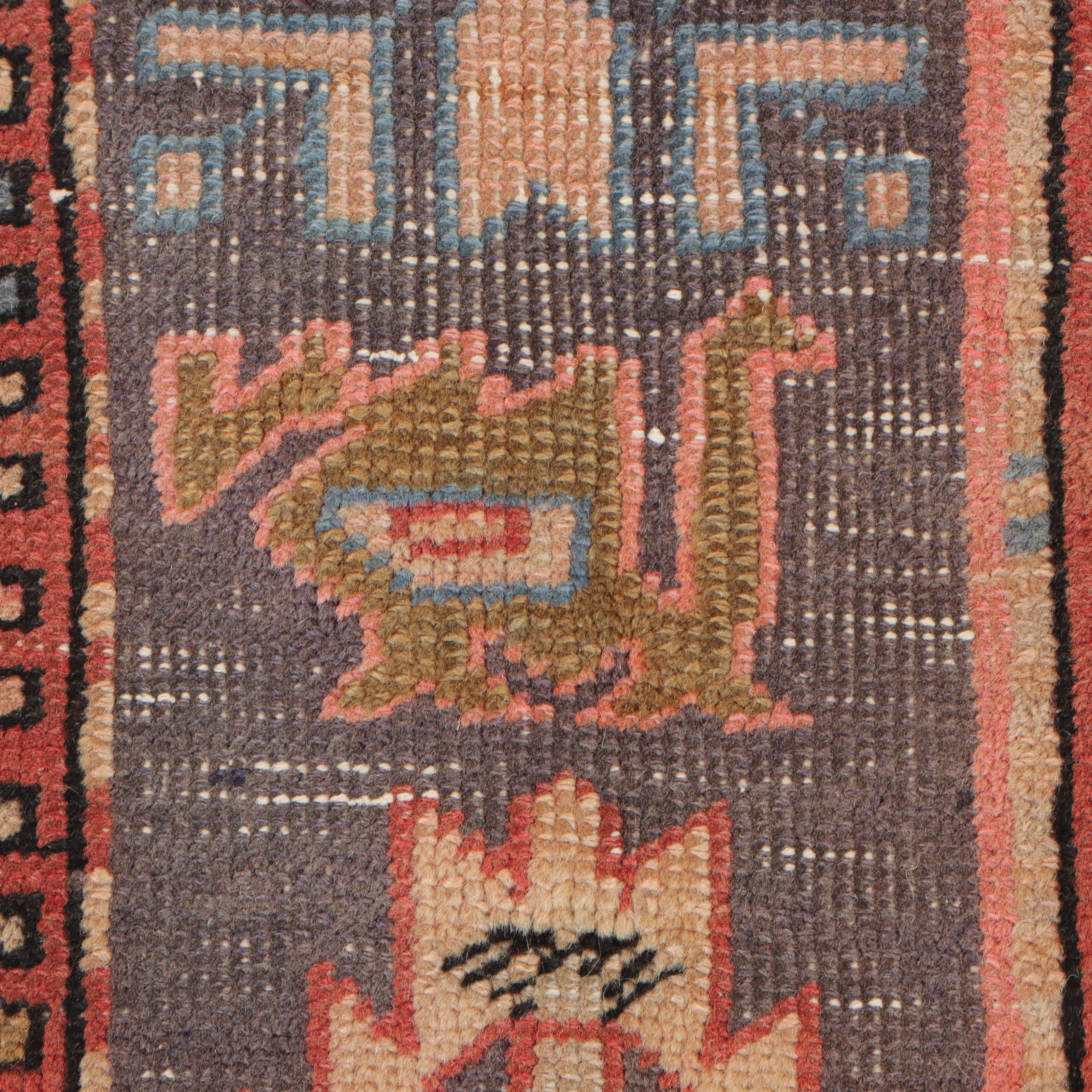 3'7 x 9'4 Hand-Knotted Caucasian Lenkoran Long Rug