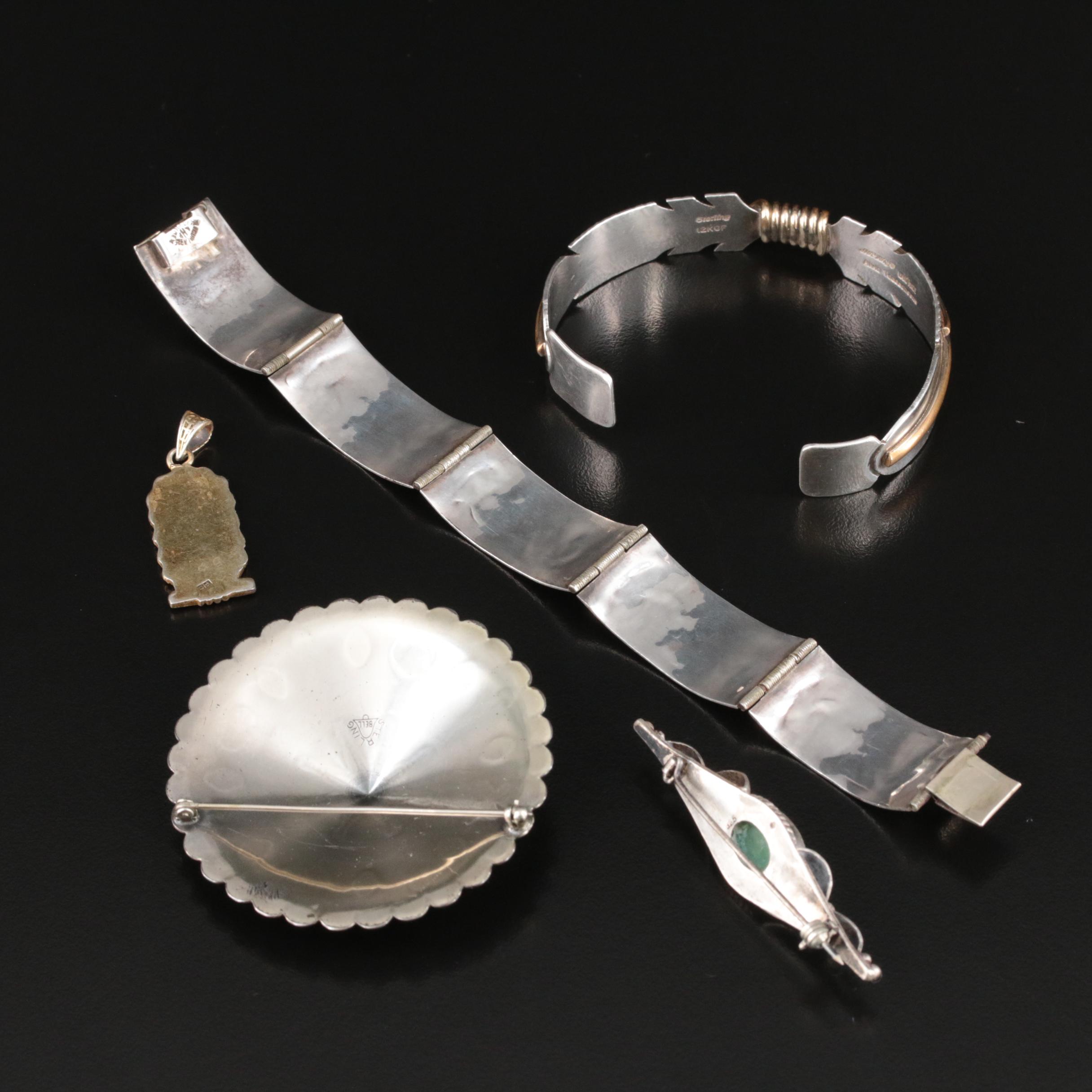 Alvin Toadacheene Navajo Diné Featured in Sterling and 800 Silver Jewelry