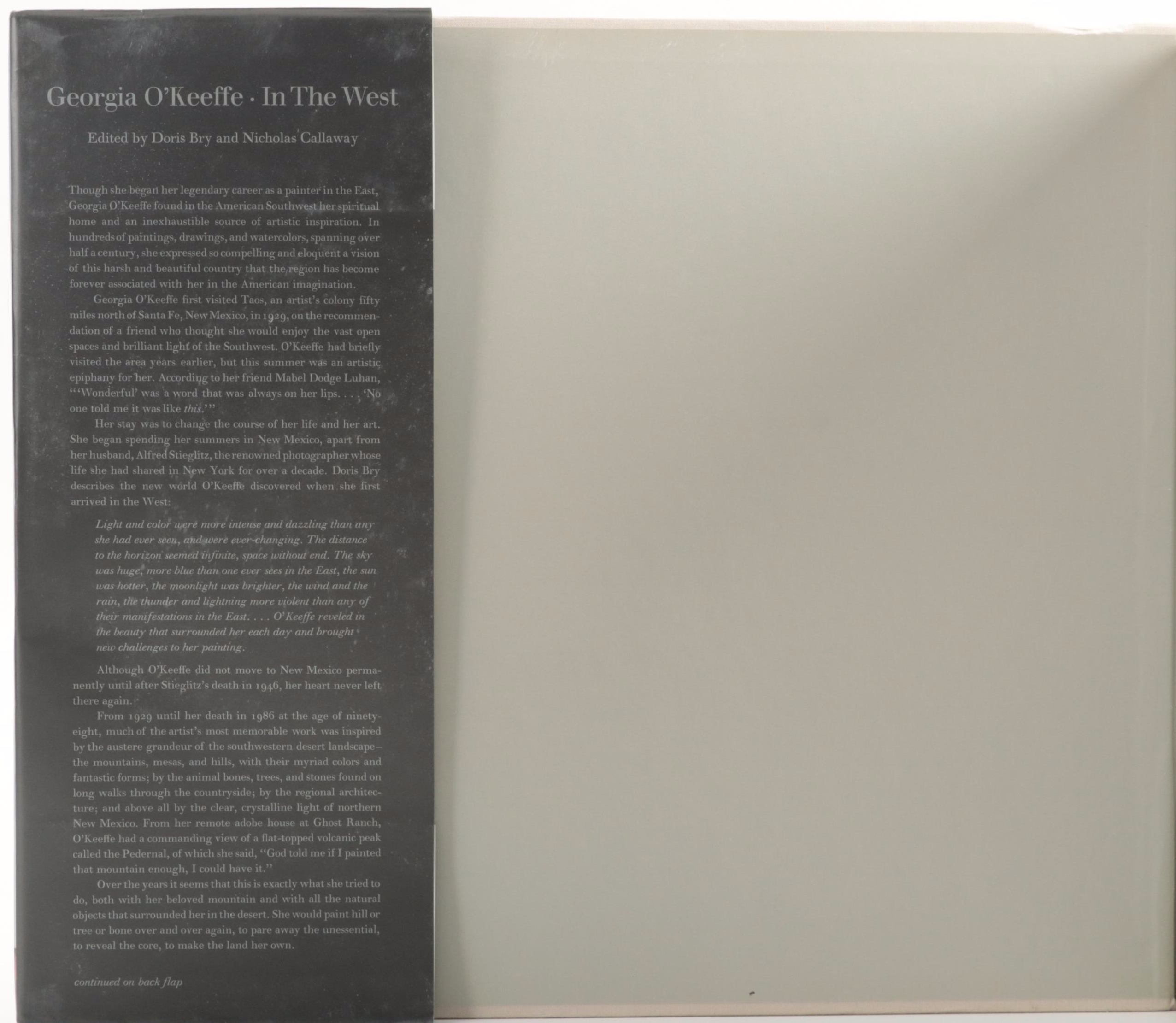 First Edition "In the West" and "Georgia O'Keeffe" by Georgia O'Keeffe