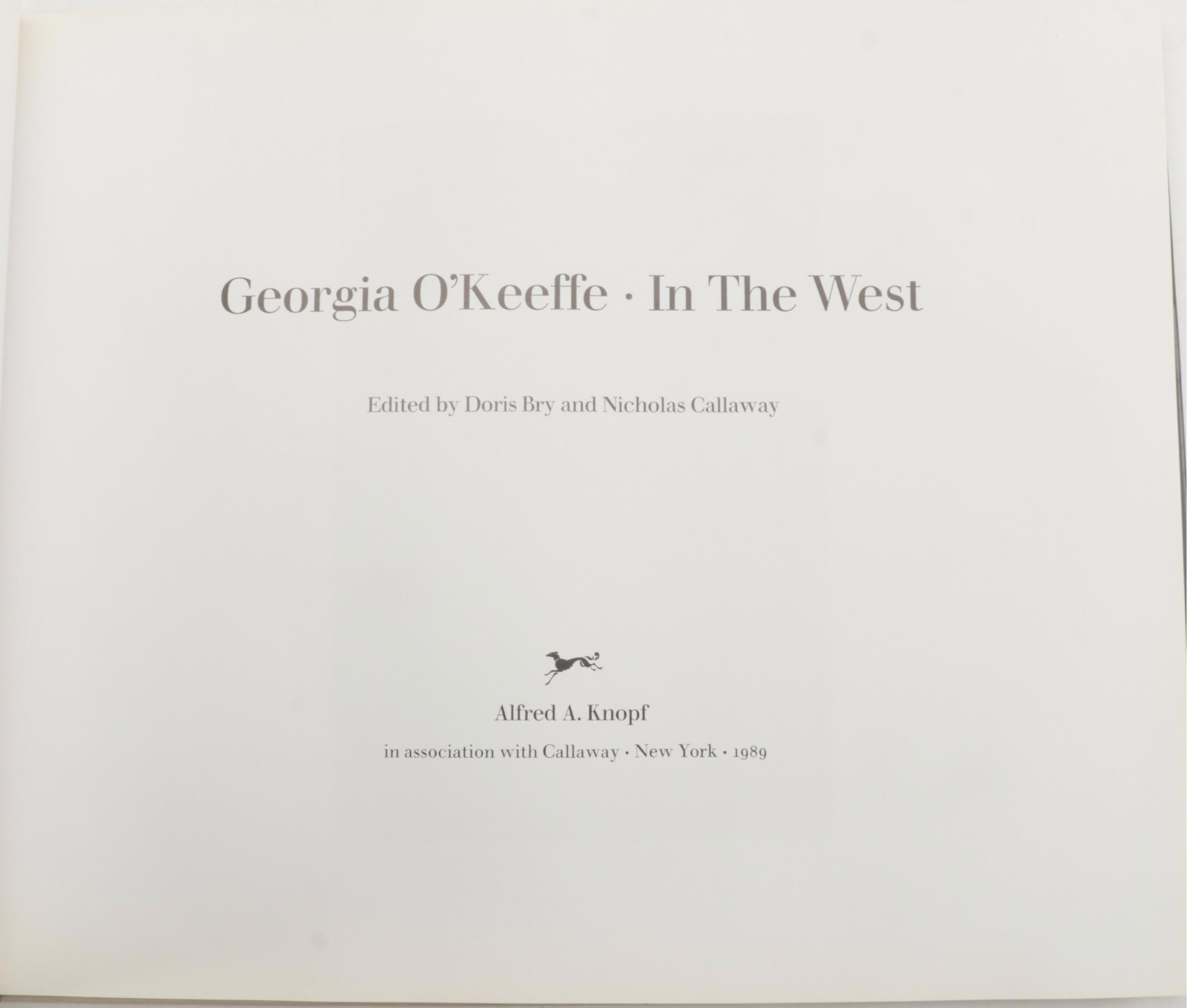 First Edition "In the West" and "Georgia O'Keeffe" by Georgia O'Keeffe