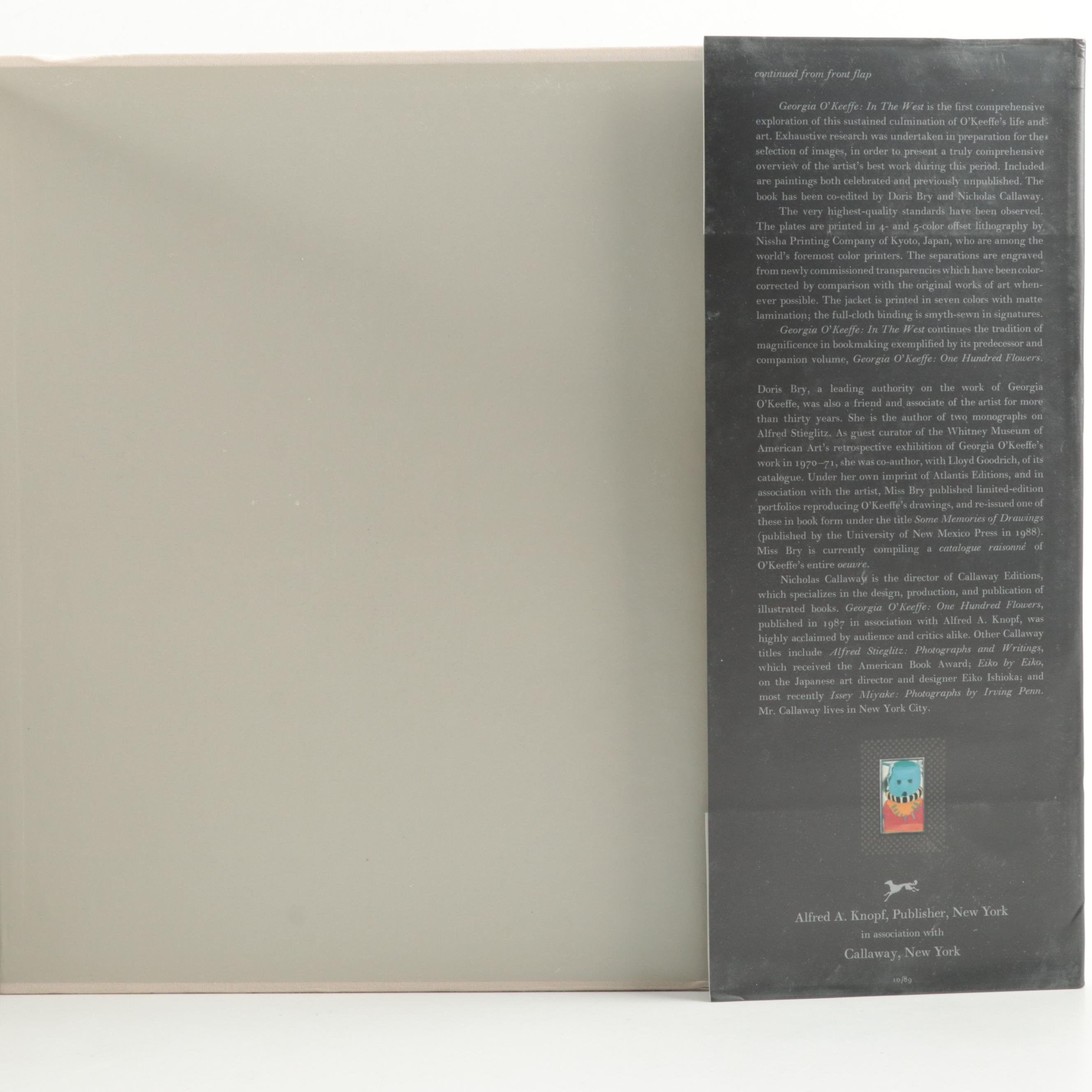 First Edition "In the West" and "Georgia O'Keeffe" by Georgia O'Keeffe